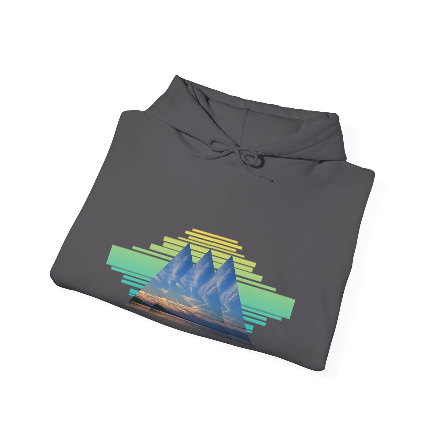 Aztec Pyramid Sunset Hoodie — Retro Pyramid Aztec Sunset Design