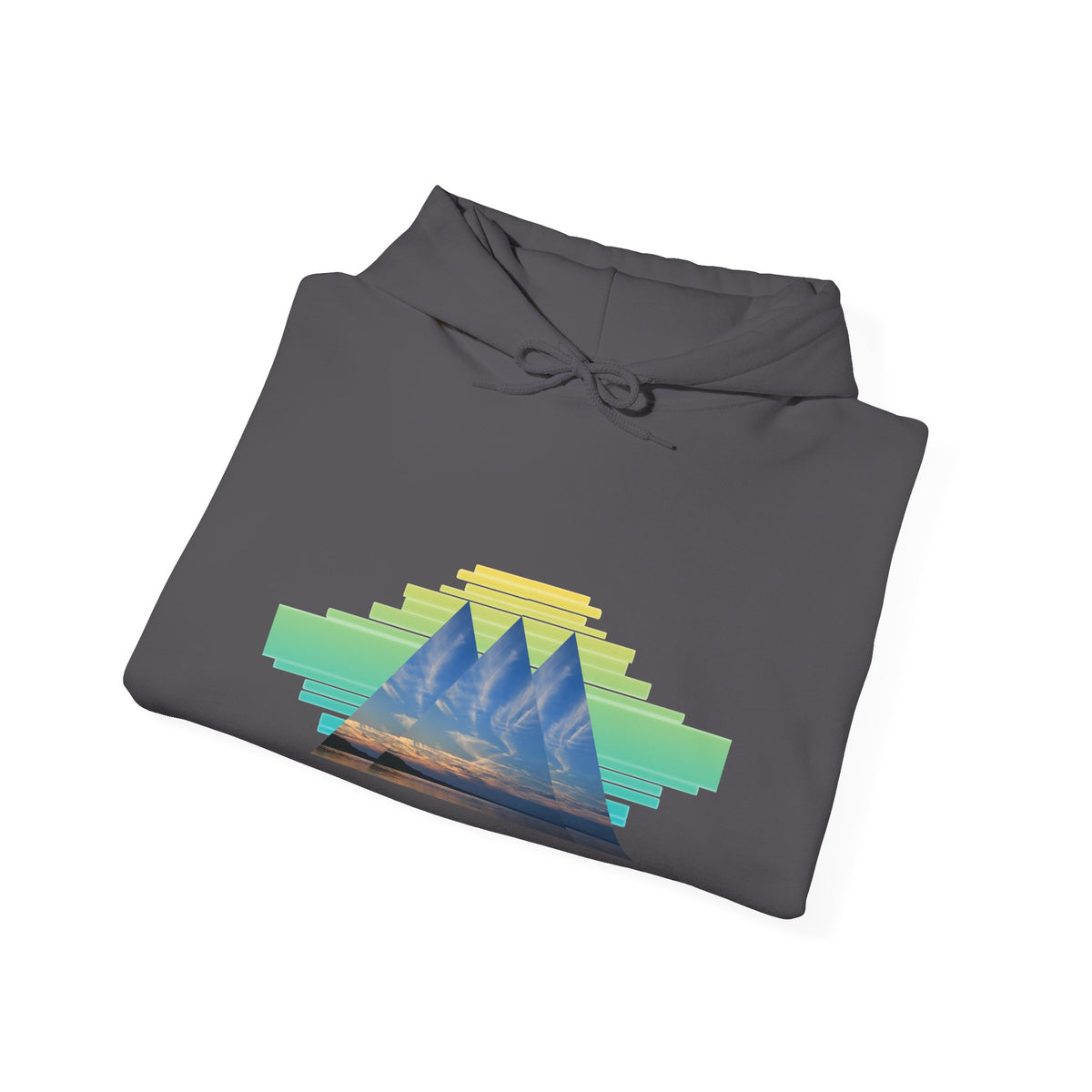 Retro Aztec Pyramid Graphic Hoodie