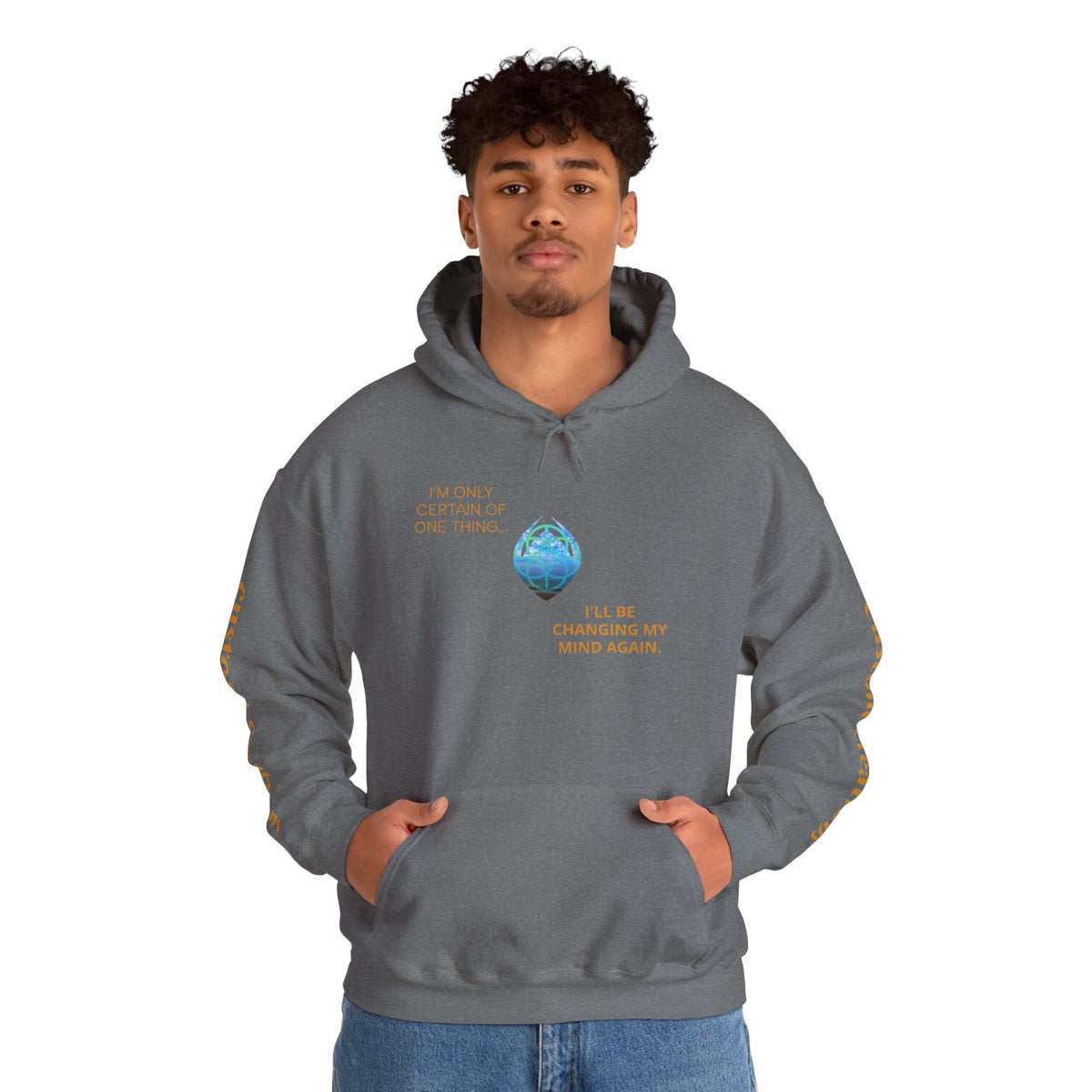Blue Water Globe Droplet Graphic Hoodie