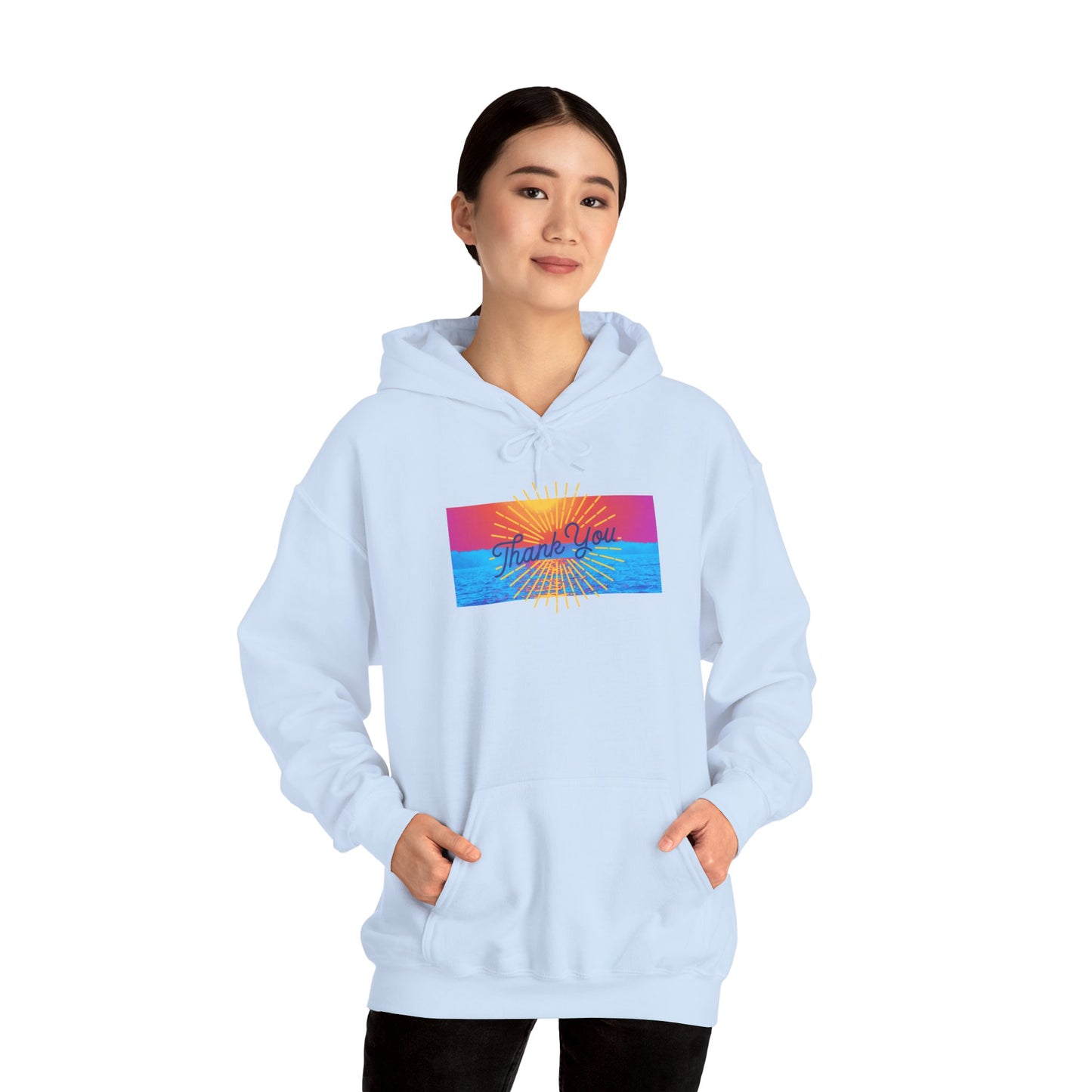 Warm Sunrise Rainbow Graphic Hoodie