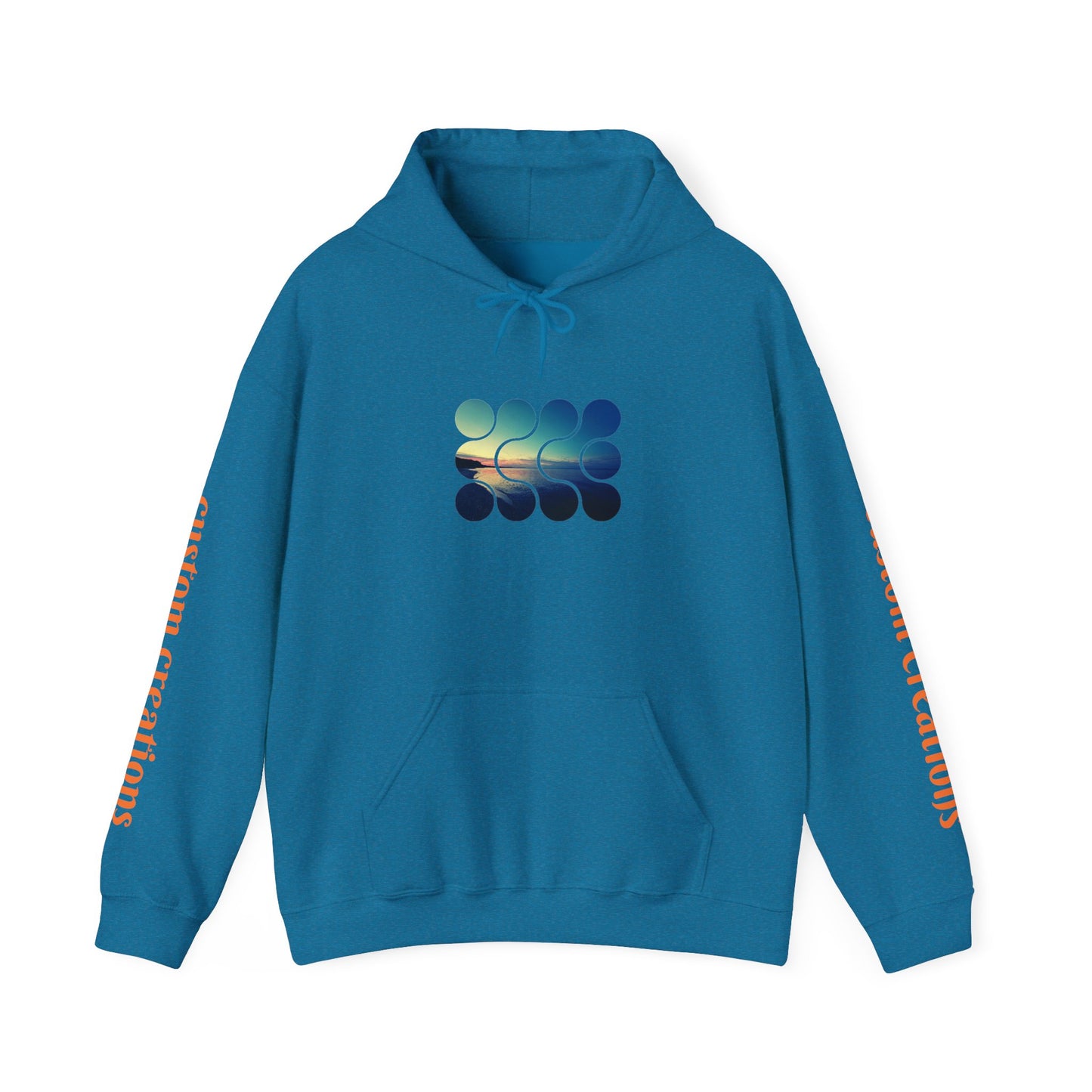 Cool Teal Deep Sea Graphic Hoodie