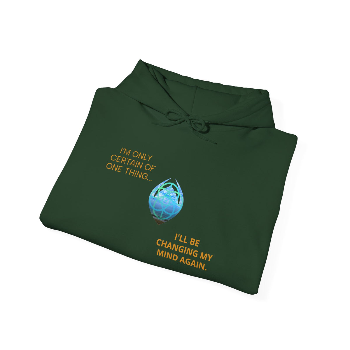 Blue Water Globe Droplet Graphic Hoodie