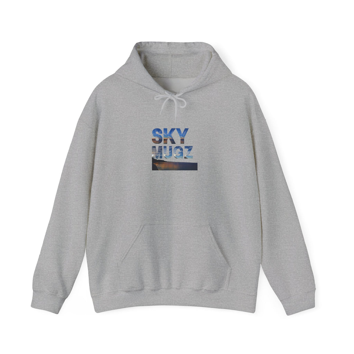 Sunset Horizon Block Letter Graphic Hoodie