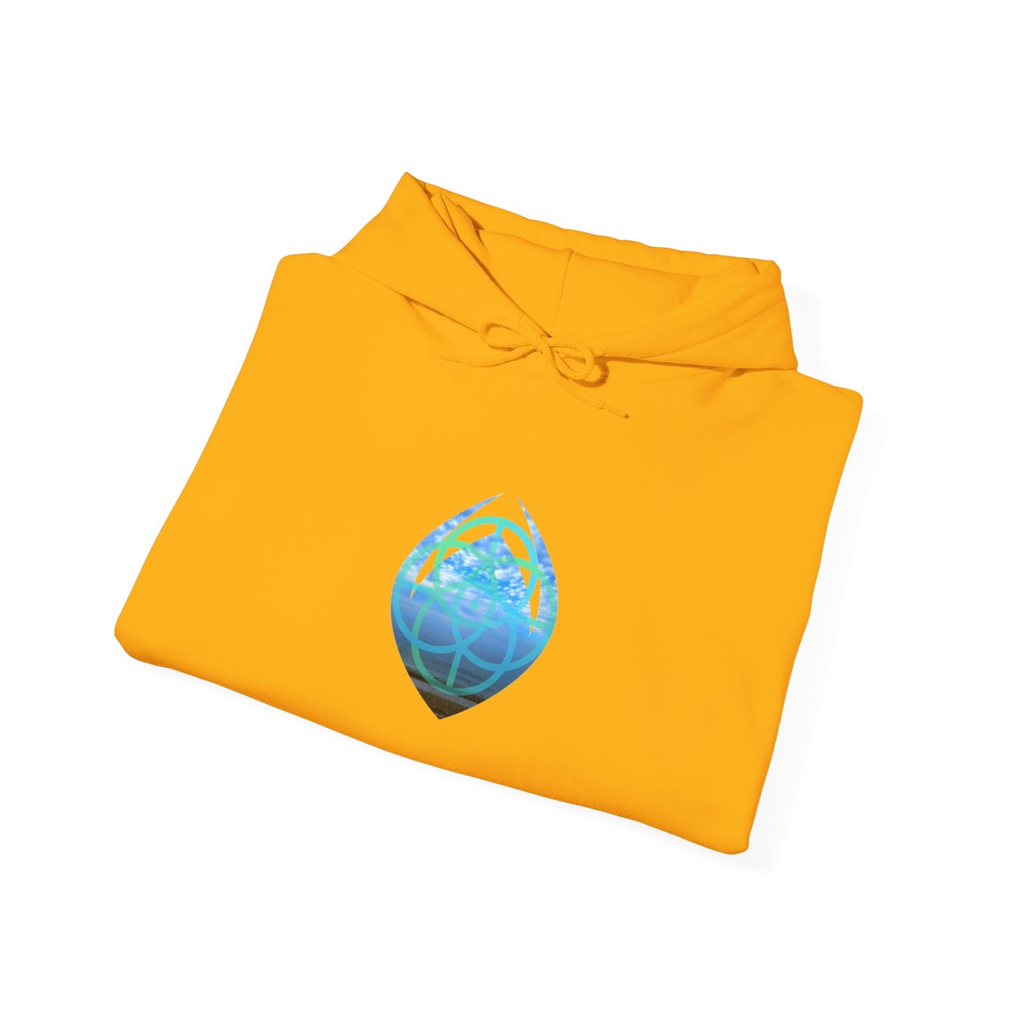 Blue Water Globe Droplet Graphic Hoodie
