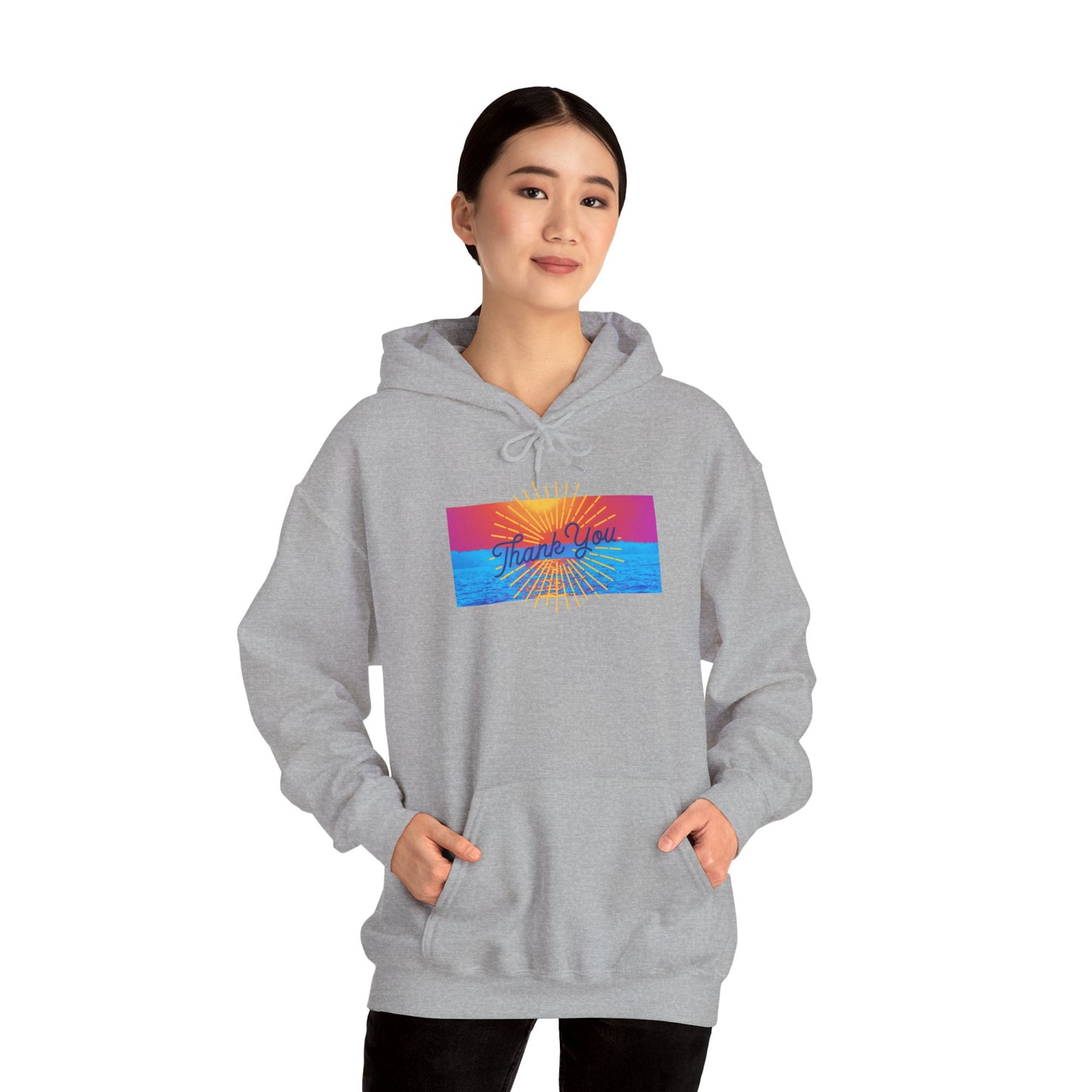 Hoodie - Sunshine Rainbow "Good Vibes" Graphic Pullover