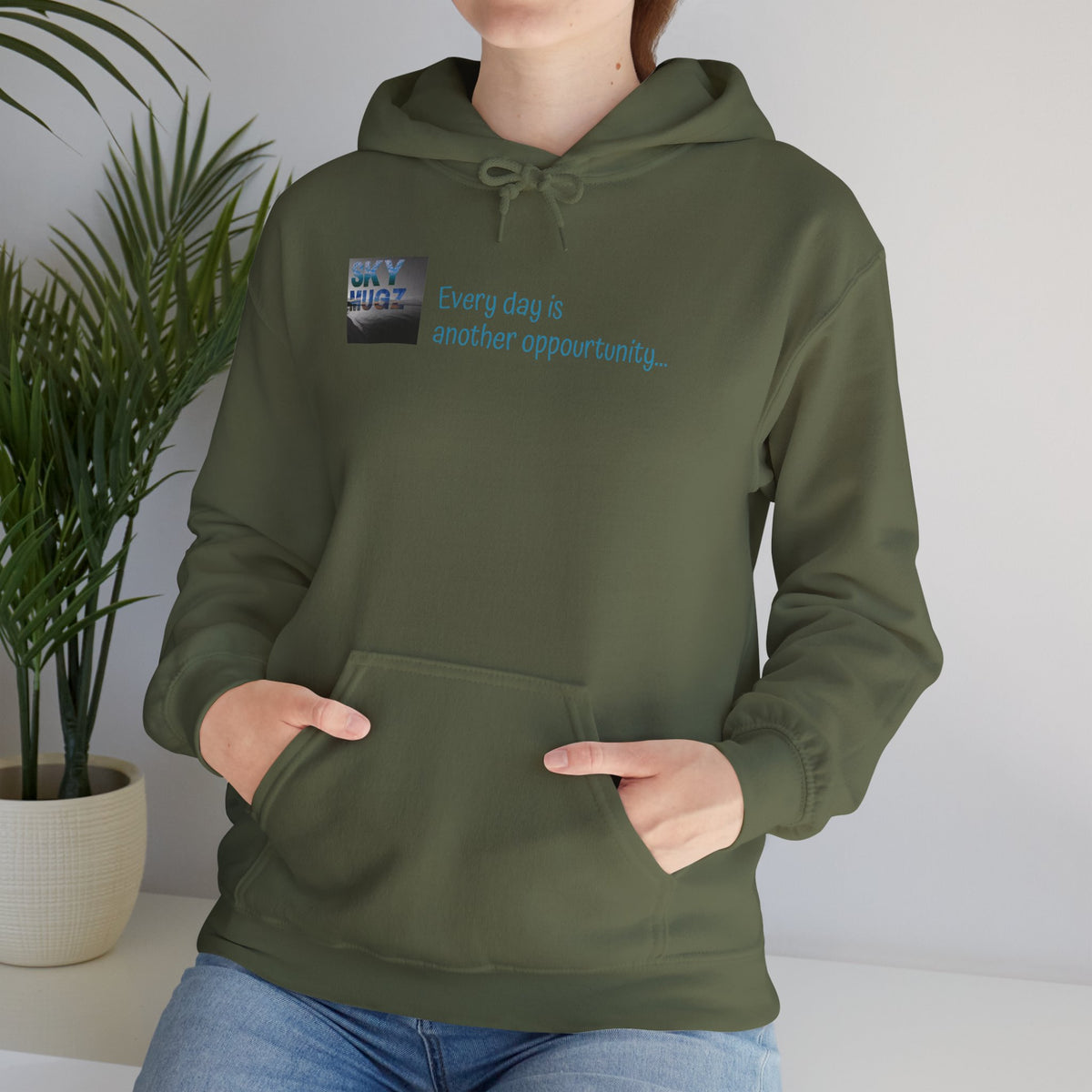 Painterly Sunset Over Water Graphic Hoodie