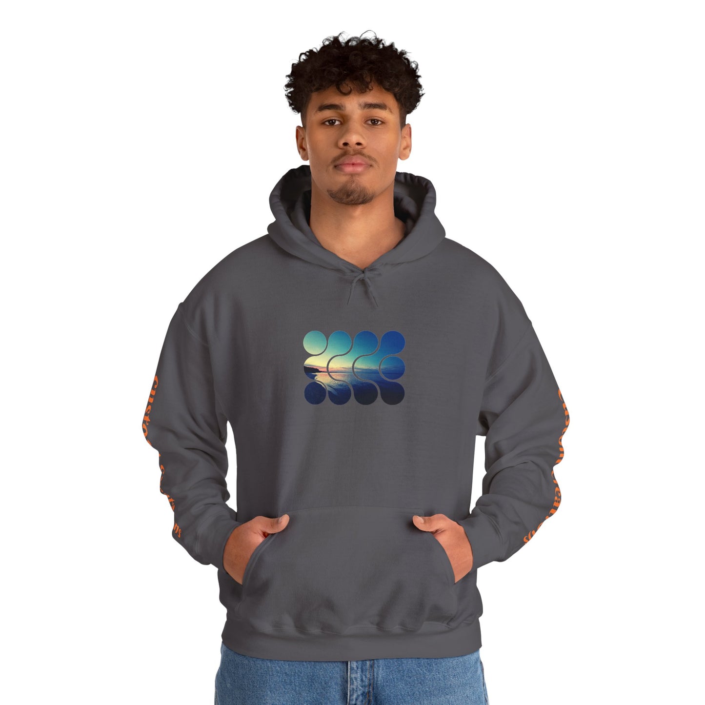 Cool Teal Deep Sea Graphic Hoodie