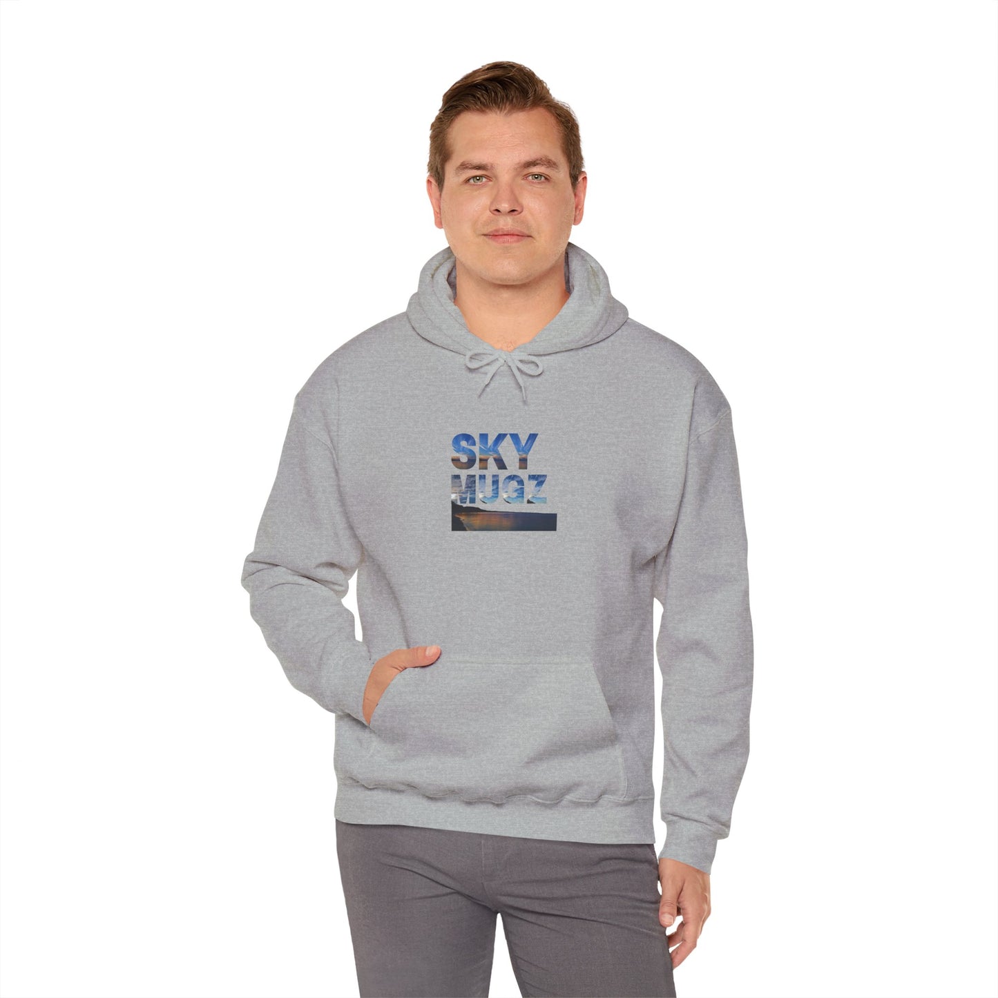 Sunset Horizon Block Letter Graphic Hoodie