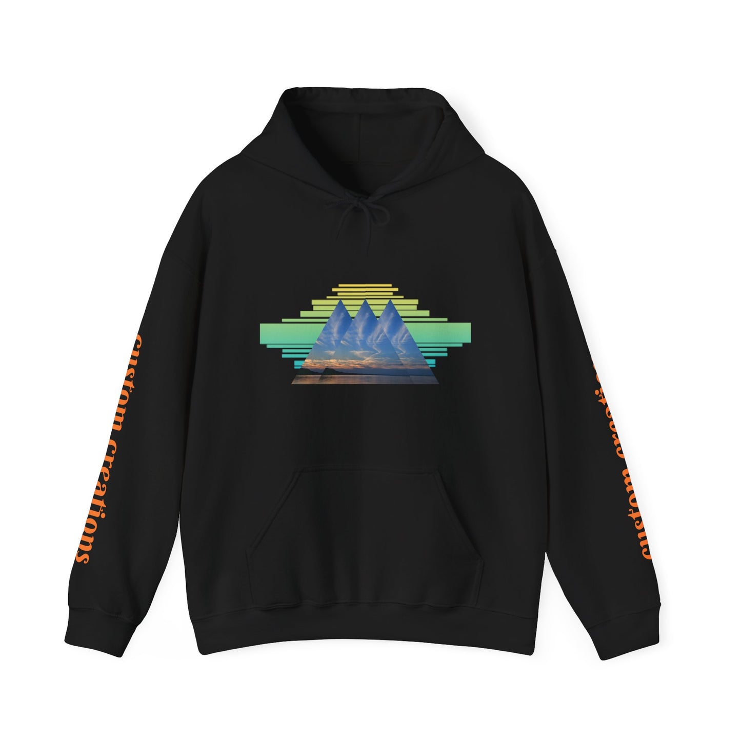 Aztec Pyramid Sunset Hoodie — Retro Pyramid Aztec Sunset Design