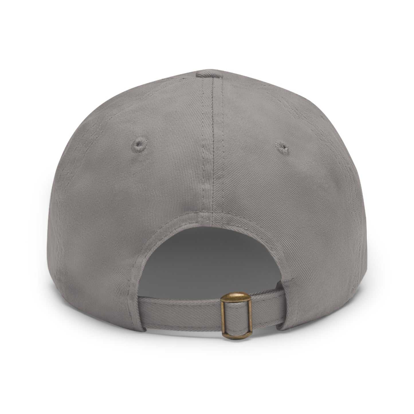 Sunset Ocean Leather Patch Dad Hat — Retro Vaporwave Beach Cap