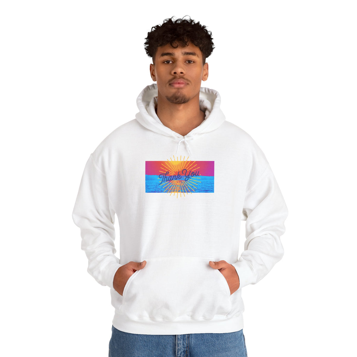 Warm Sunrise Rainbow Graphic Hoodie