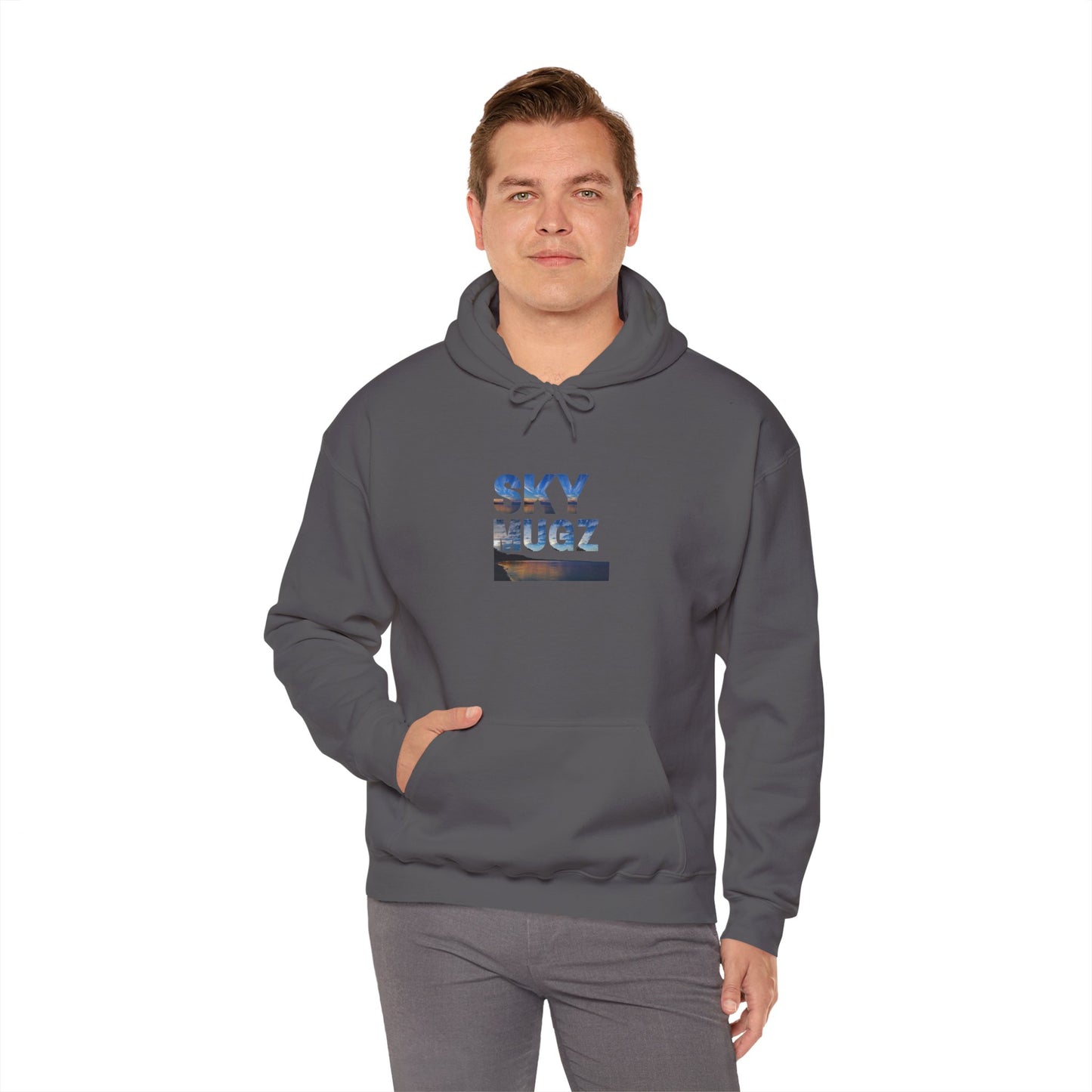 Sunset Horizon Block Letter Graphic Hoodie