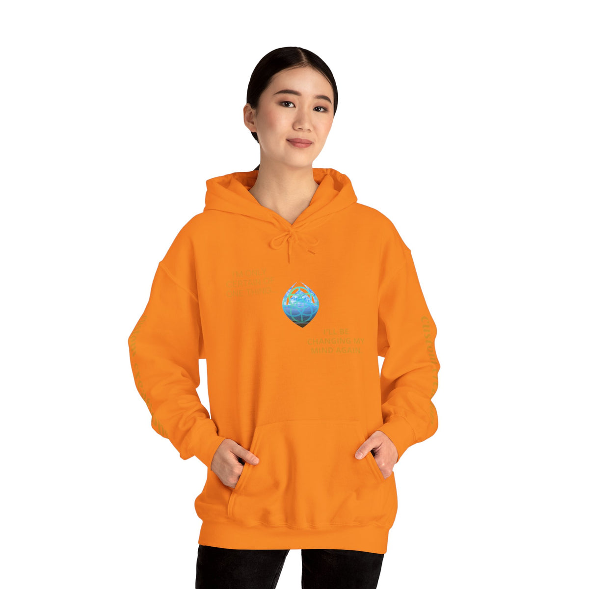 Blue Water Globe Droplet Graphic Hoodie