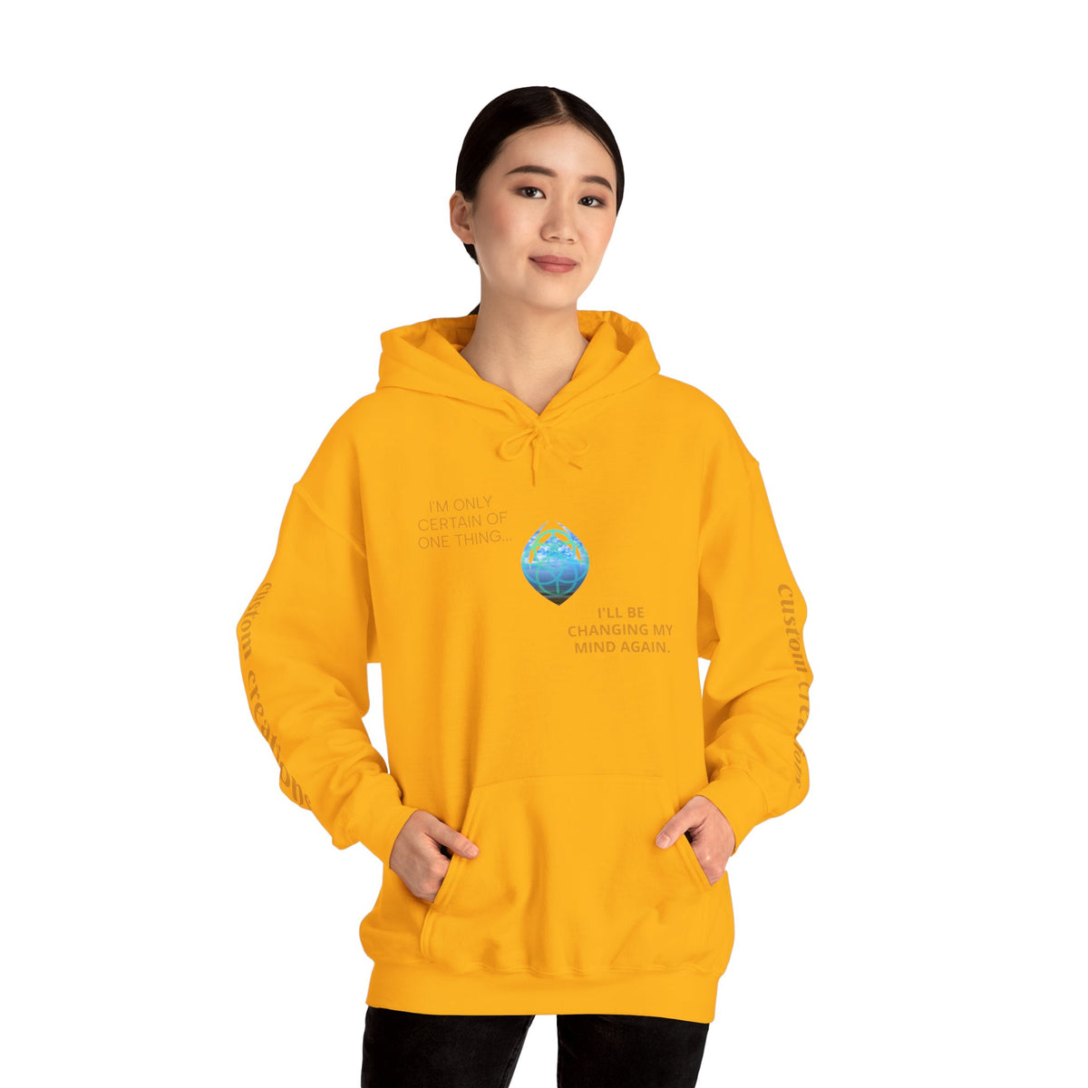 Blue Water Globe Droplet Graphic Hoodie