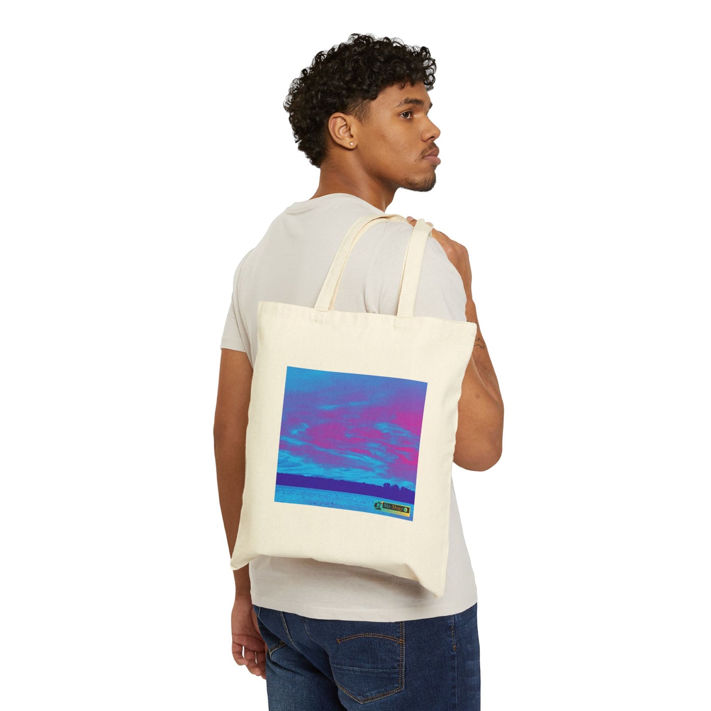 Sunset Ocean Canvas Tote — Vibrant Beach Art Cotton Tote