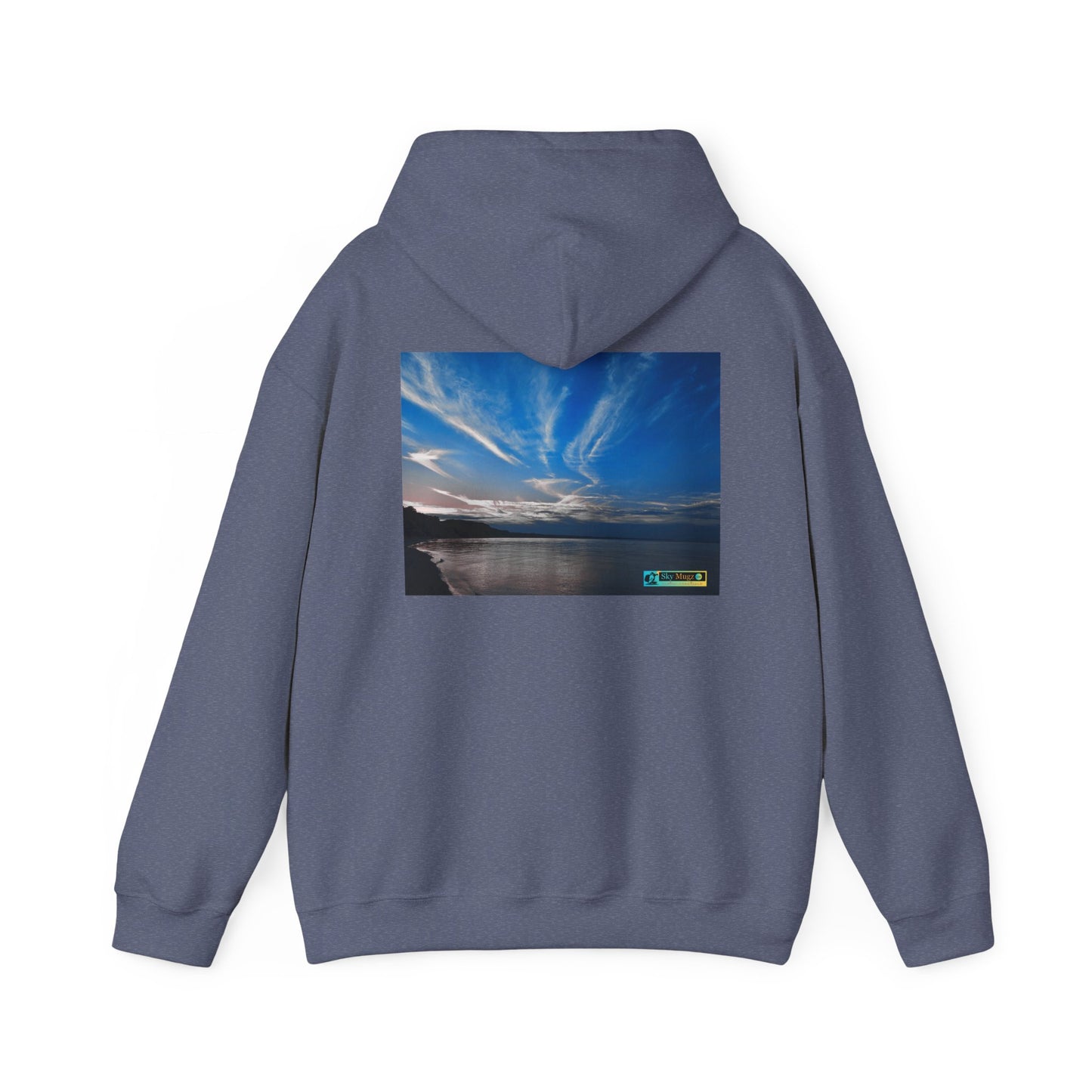 Scenic Lake Swirling Clouds Graphic Hoodie