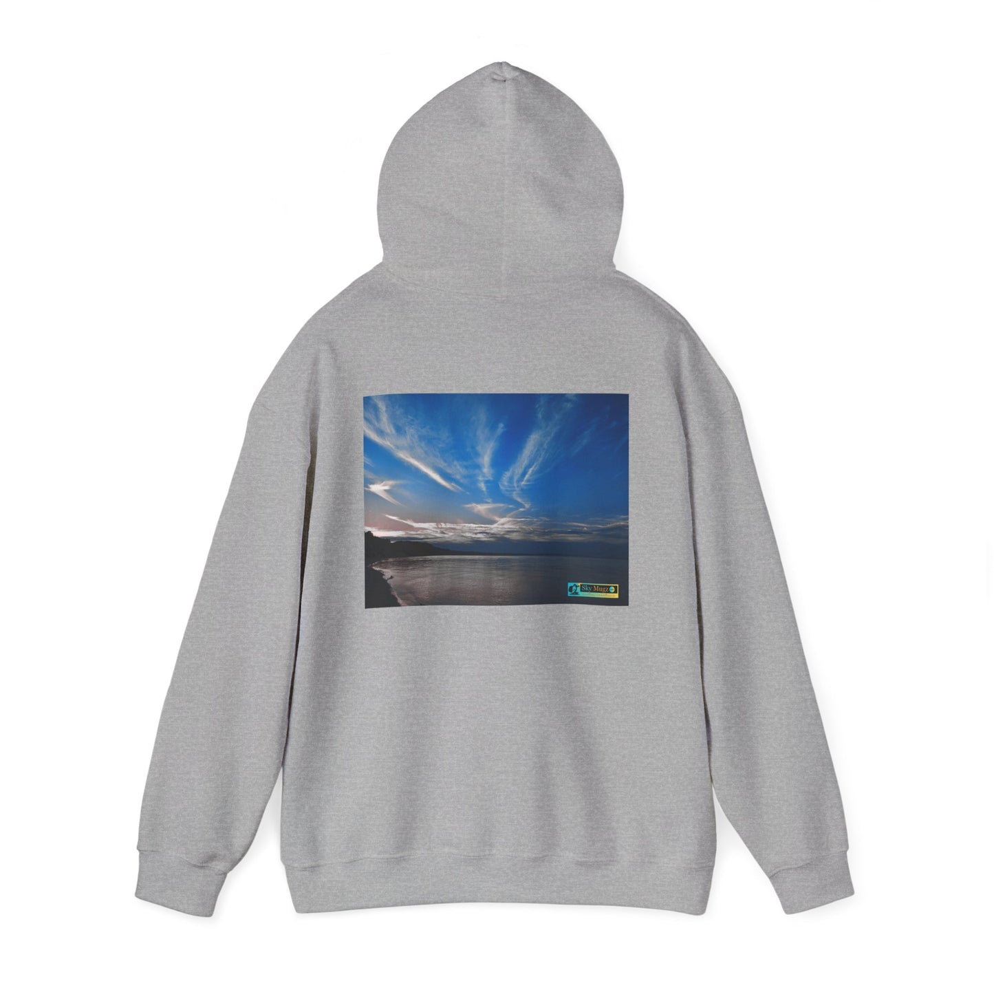 Scenic Lake Swirling Clouds Graphic Hoodie