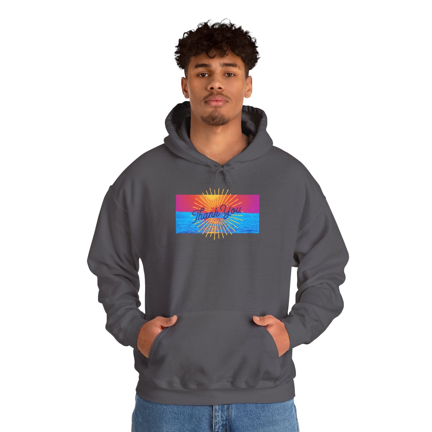 Warm Sunrise Rainbow Graphic Hoodie