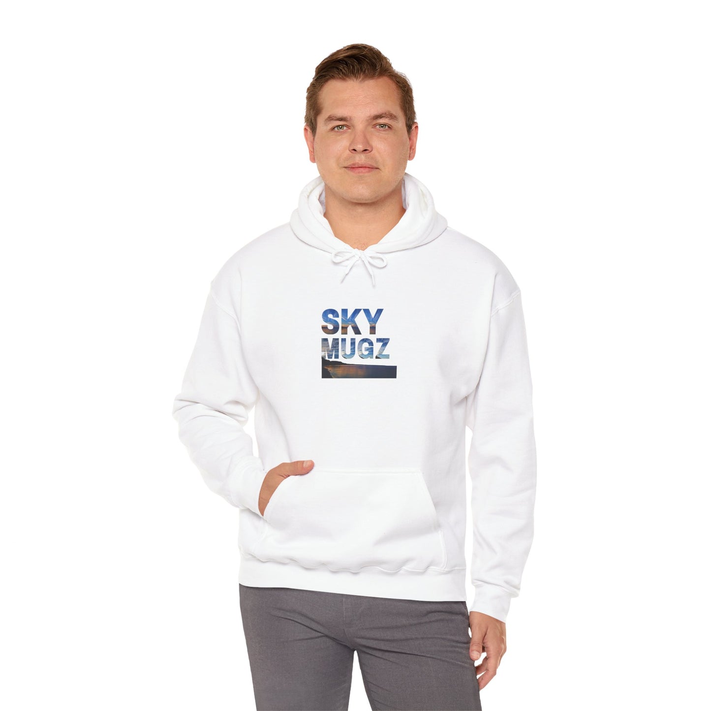 Sunset Horizon Block Letter Graphic Hoodie