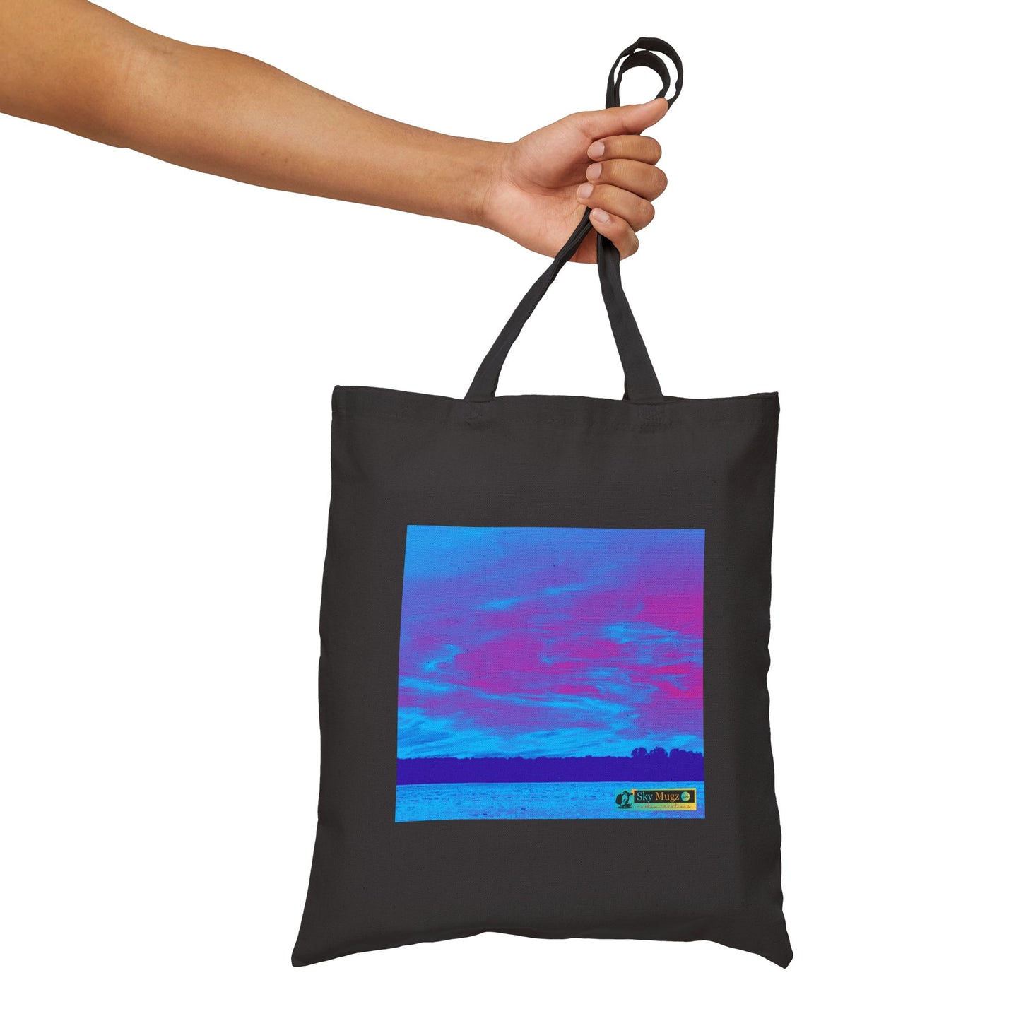 Sunset Ocean Canvas Tote — Vibrant Beach Art Cotton Tote