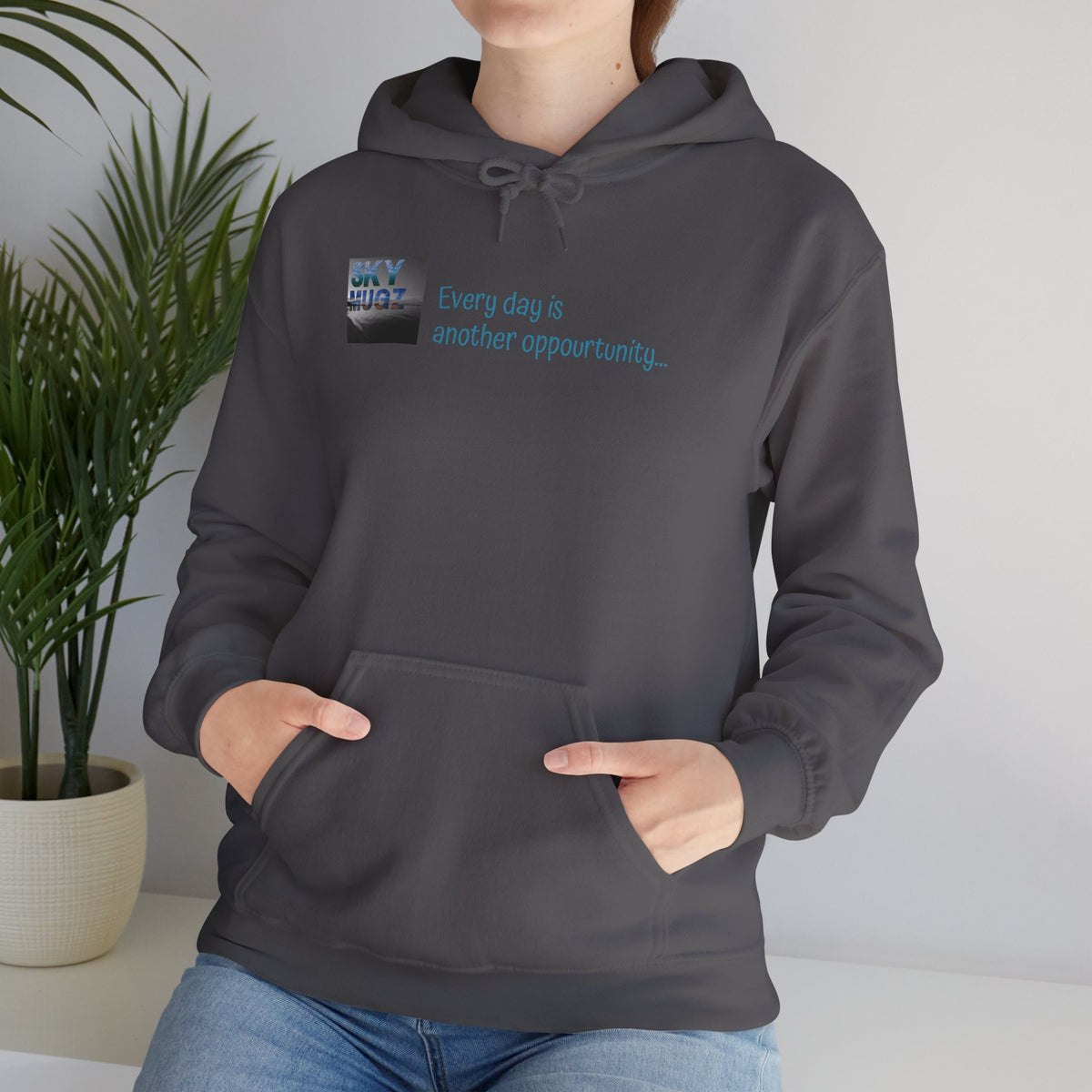 Painterly Sunset Over Water Graphic Hoodie