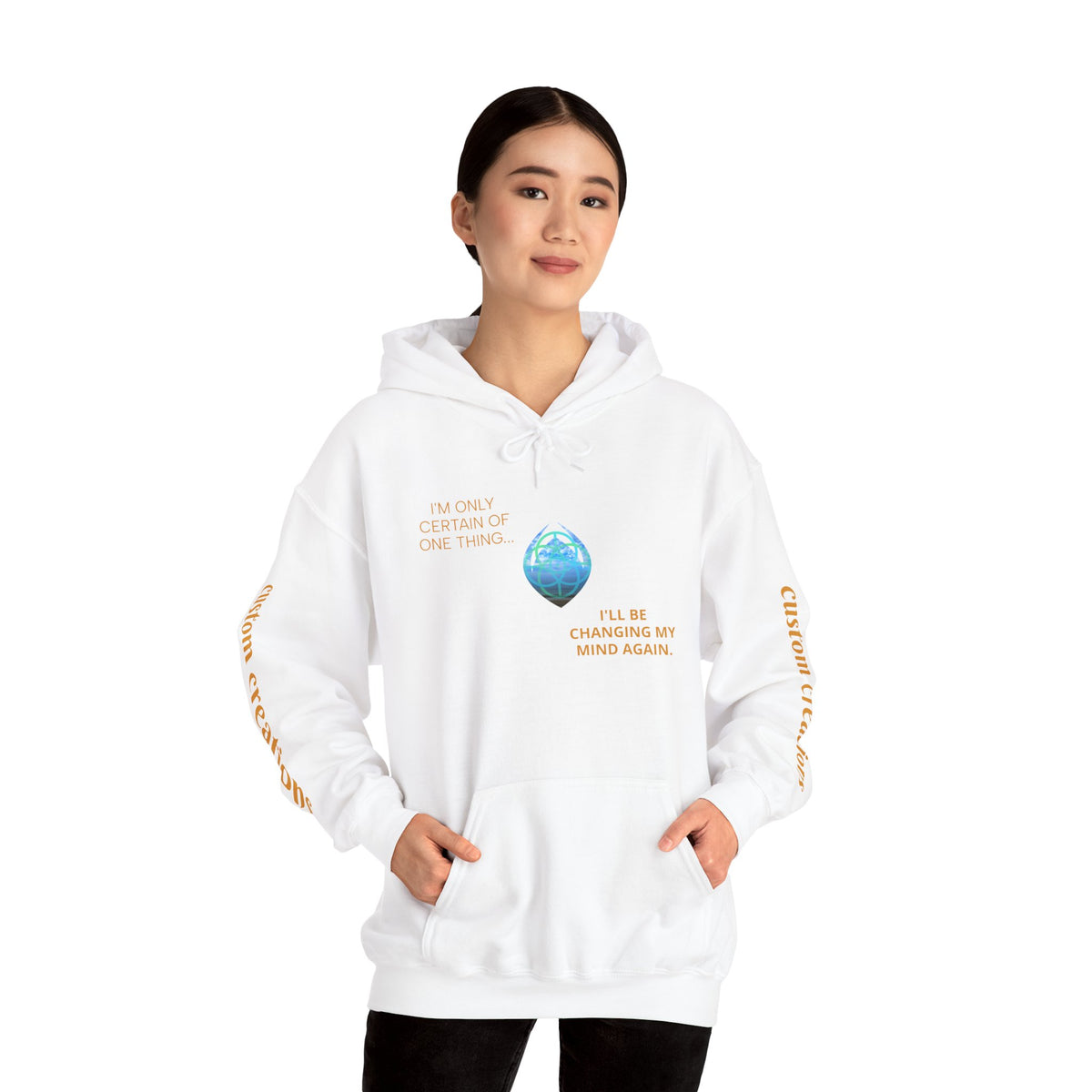Blue Water Globe Droplet Graphic Hoodie