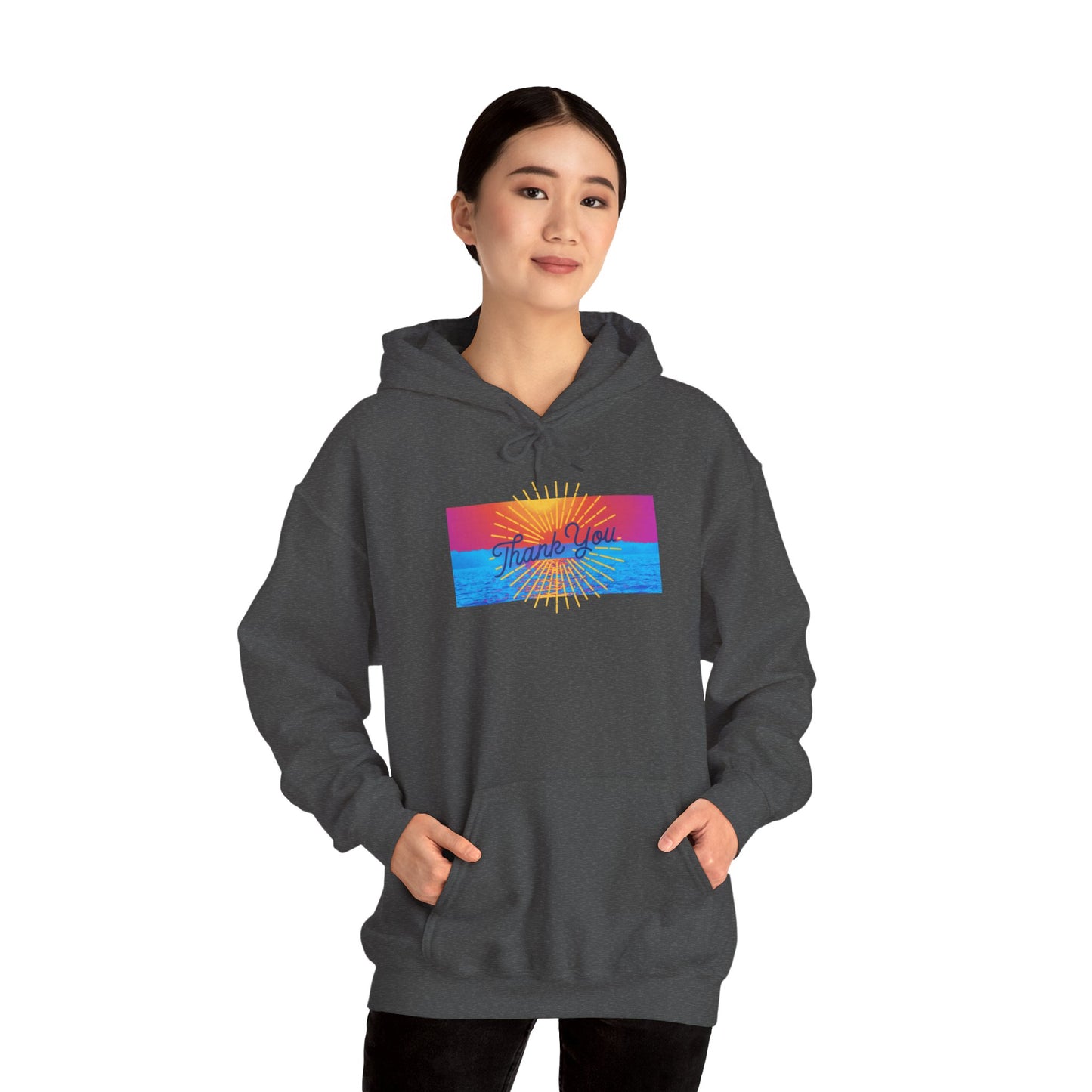 Warm Sunrise Rainbow Graphic Hoodie
