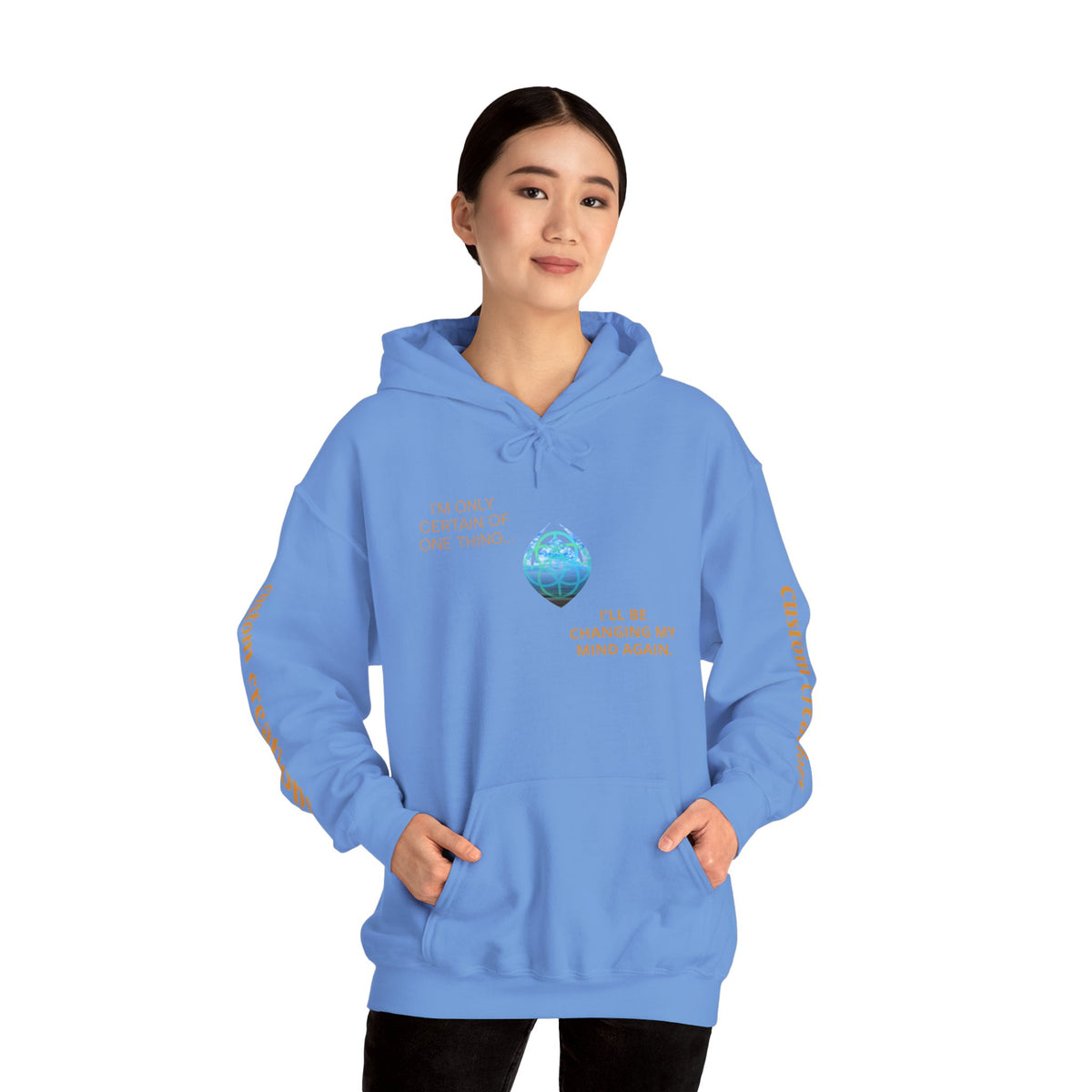Blue Water Globe Droplet Graphic Hoodie