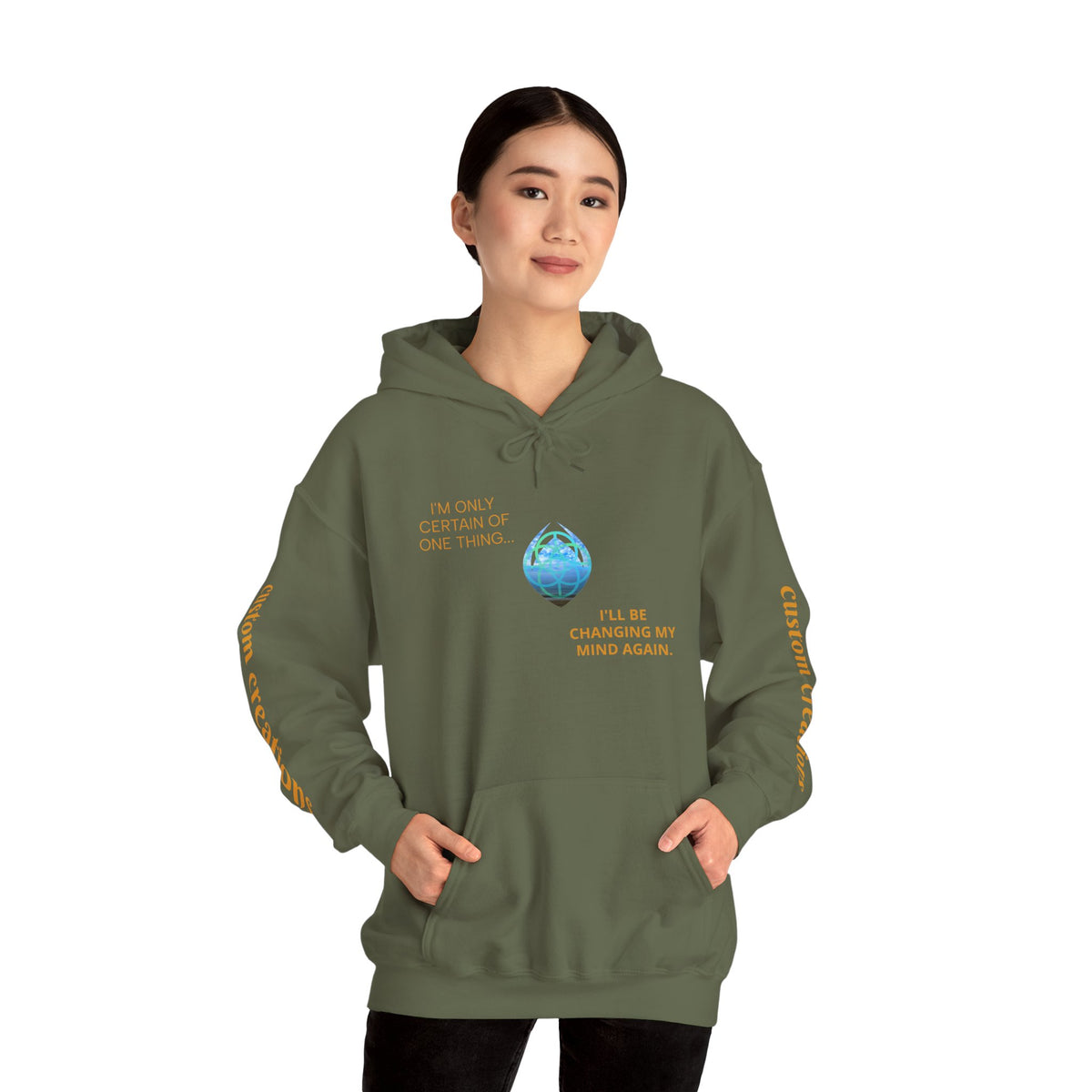 Blue Water Globe Droplet Graphic Hoodie