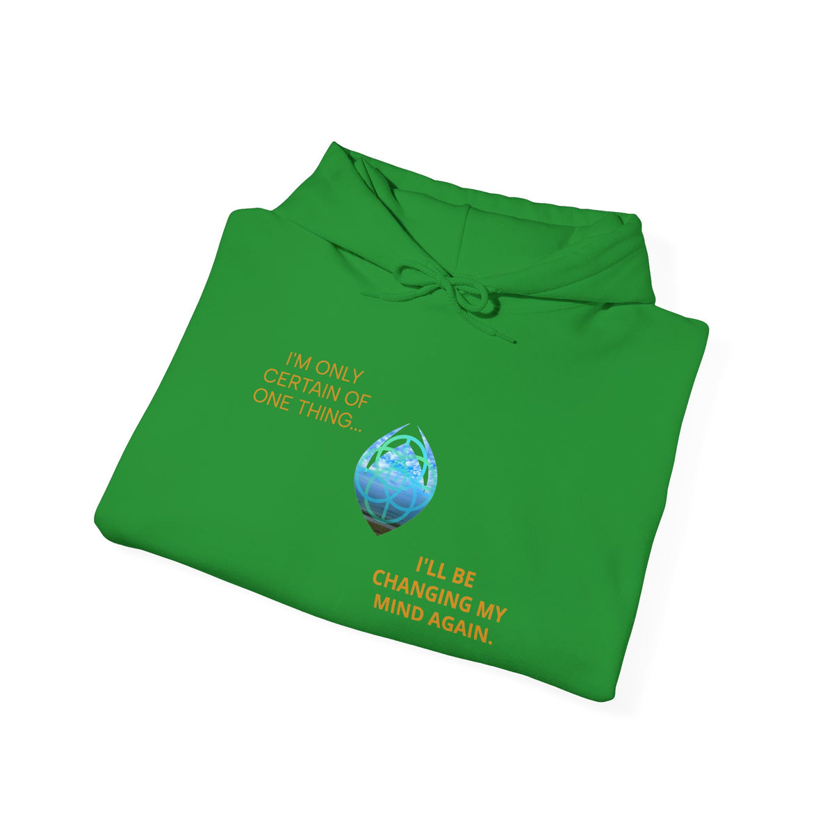 Blue Water Globe Droplet Graphic Hoodie
