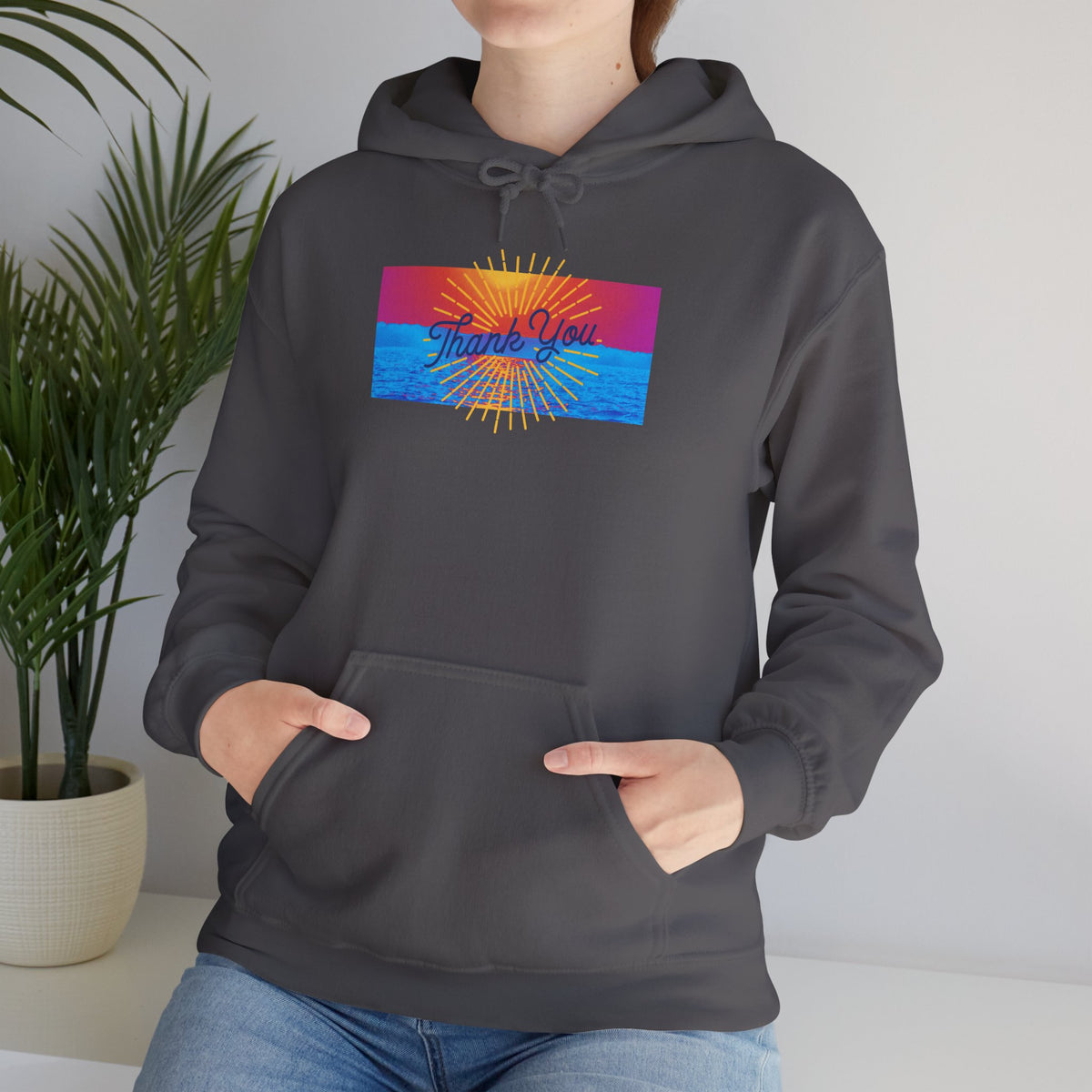 Warm Sunrise Rainbow Graphic Hoodie