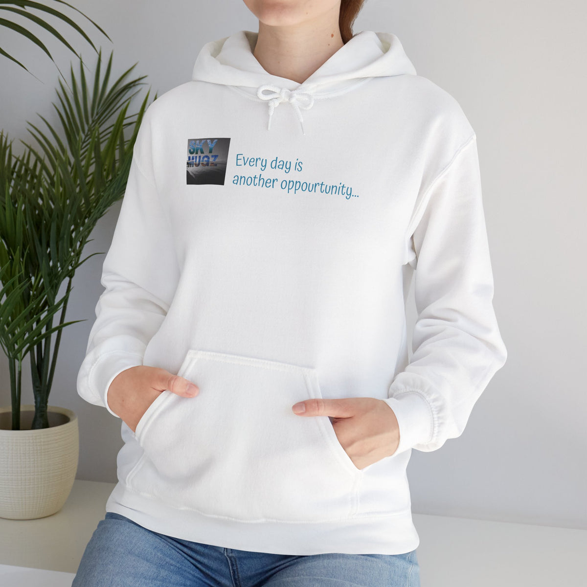 Painterly Sunset Over Water Graphic Hoodie