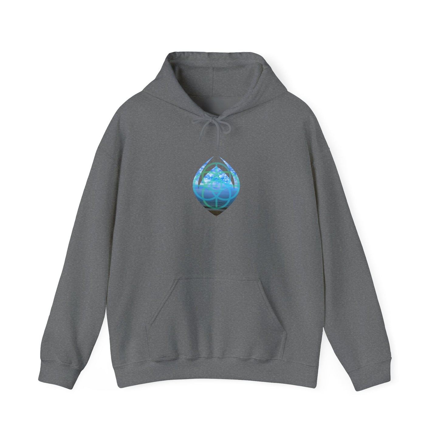SkyMugz Graphic Hoodie — Blue Globe Drop Logo Pullover