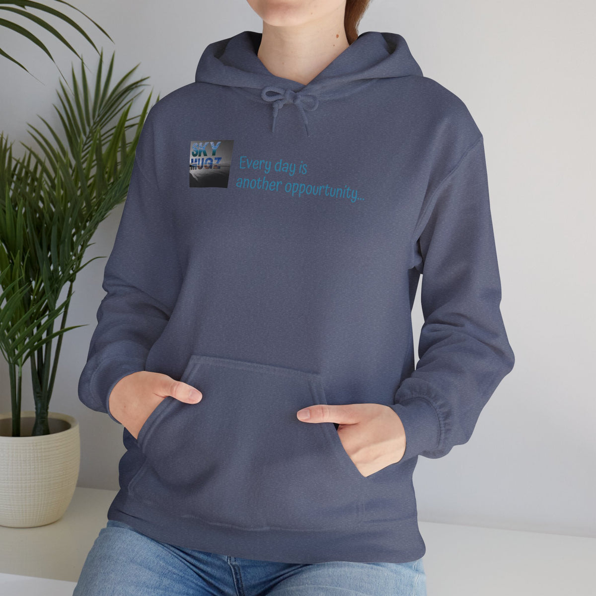 Painterly Sunset Over Water Graphic Hoodie