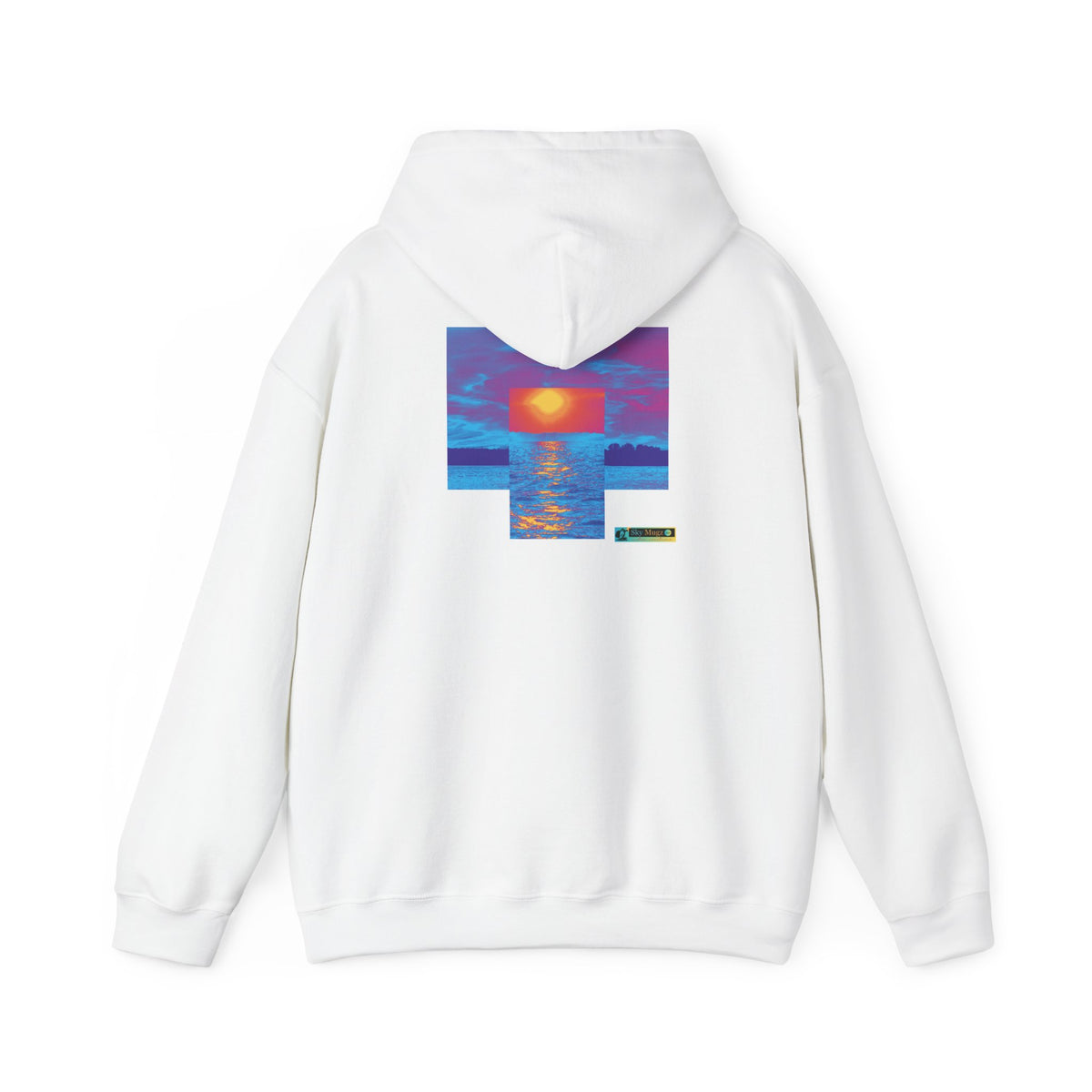 Painterly Sunset Over Water Graphic Hoodie
