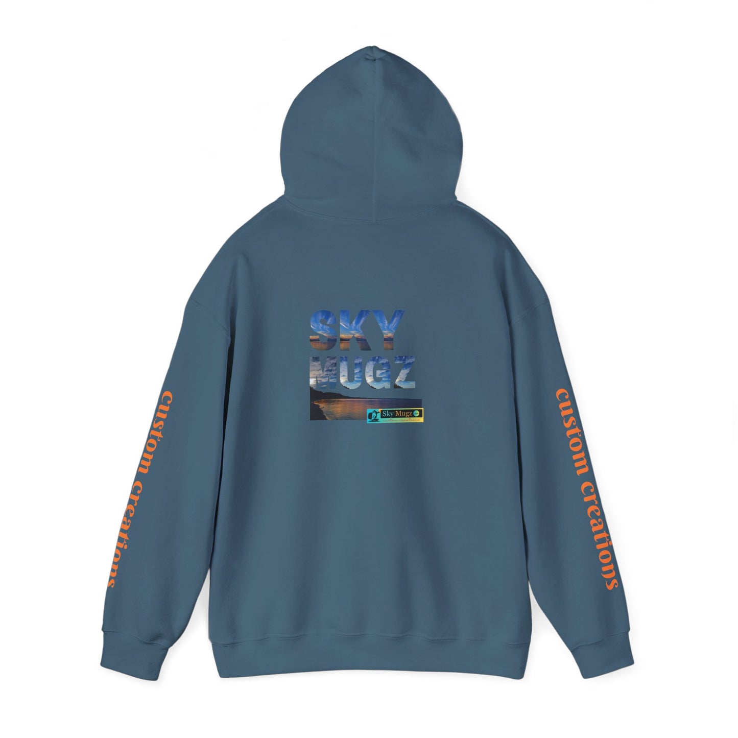 Blue-Green Symmetry Hoodie — Abstract Geometric Sweatshirt