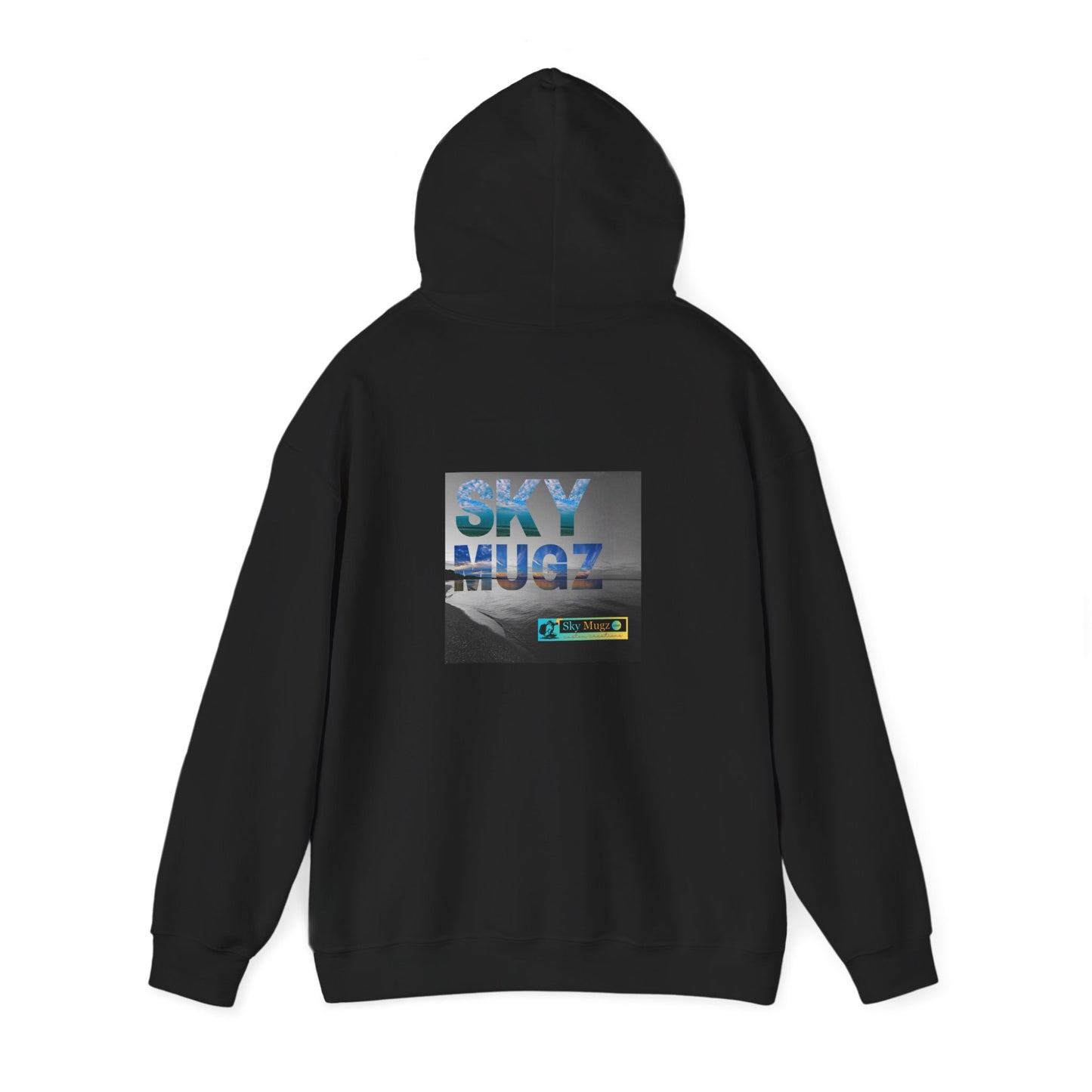 SkyMugz Graphic Hoodie — Blue Globe Drop Logo Pullover