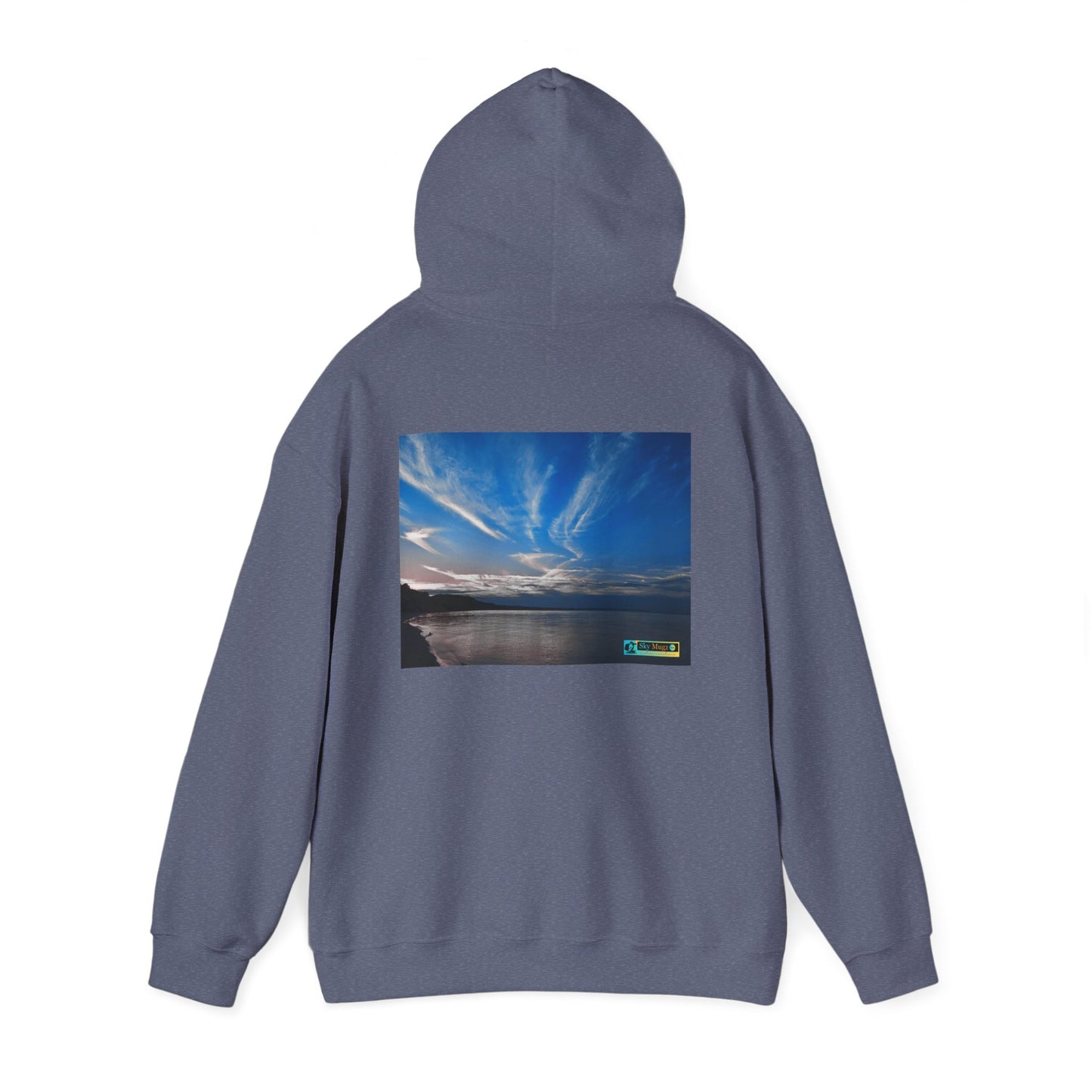 Scenic Lake Swirling Clouds Graphic Hoodie