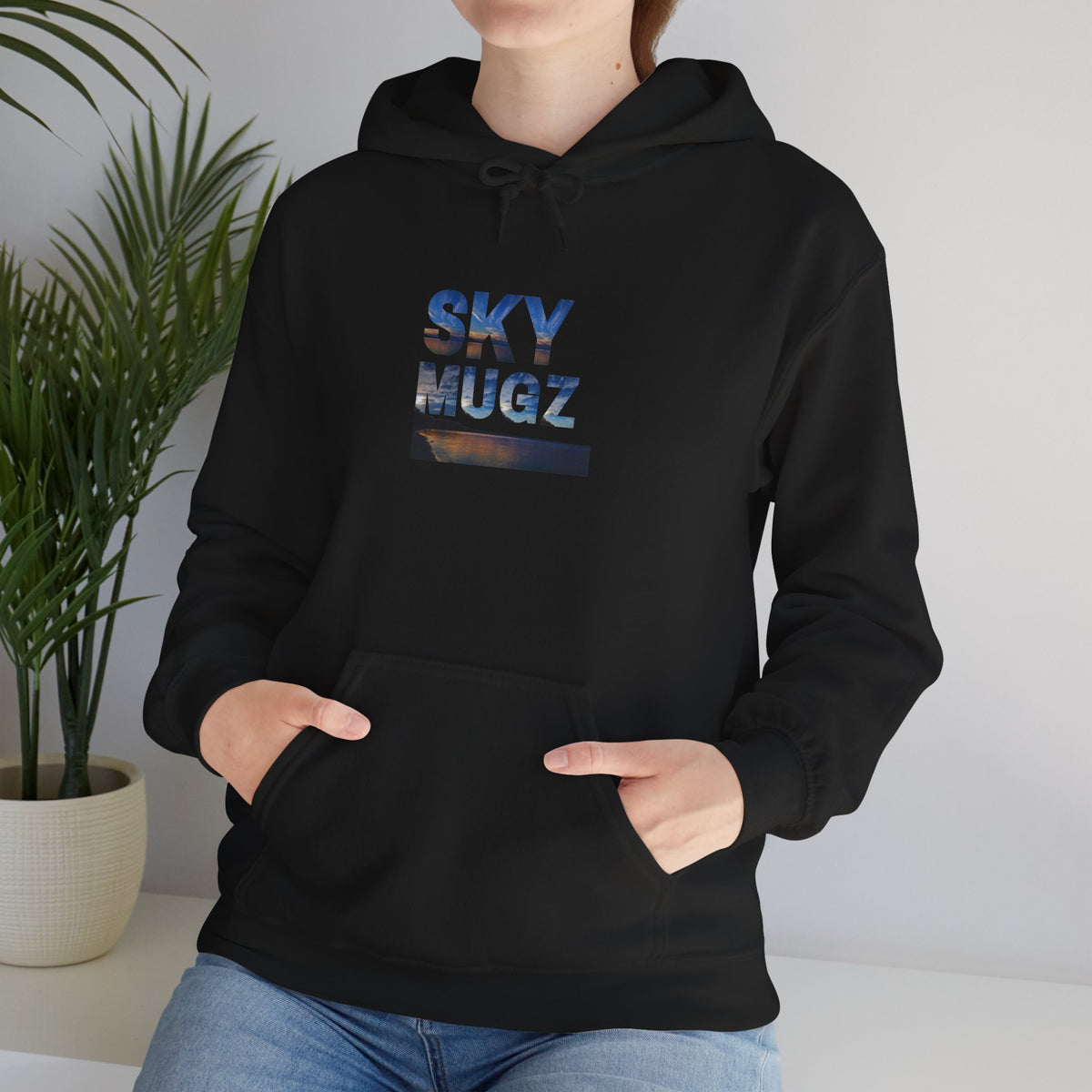 Sunset Horizon Block Letter Graphic Hoodie