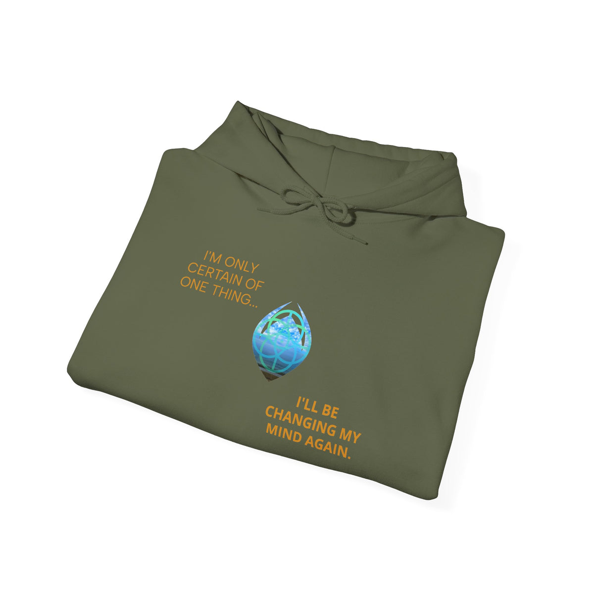 Blue Water Globe Droplet Graphic Hoodie
