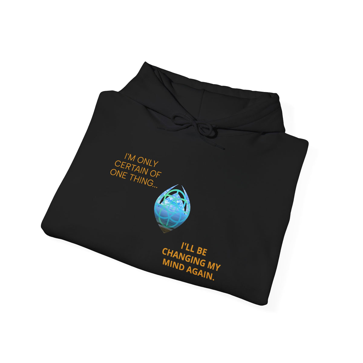 Blue Water Globe Droplet Graphic Hoodie