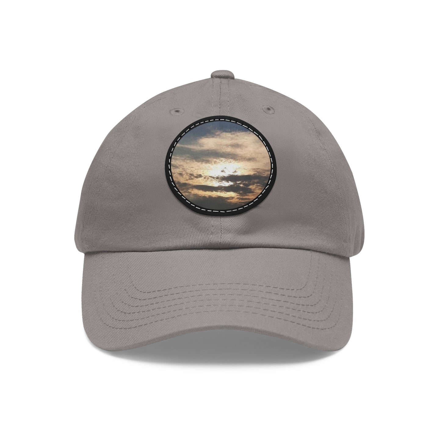 Dad Hat with Leather Patch (Round)