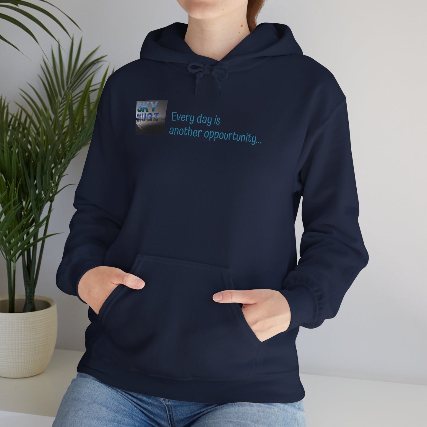 Painterly Sunset Over Water Graphic Hoodie