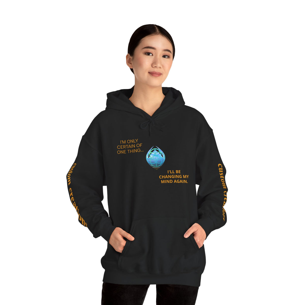 Blue Water Globe Droplet Graphic Hoodie