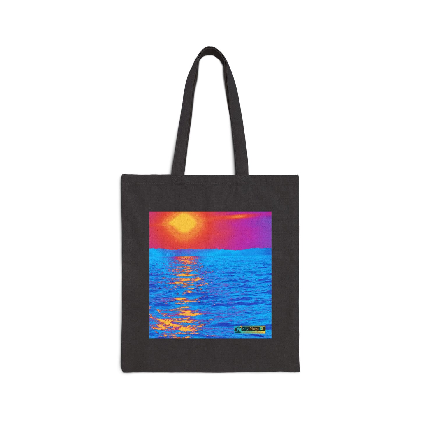 Sunset Ocean Canvas Tote — Vibrant Beach Art Cotton Tote