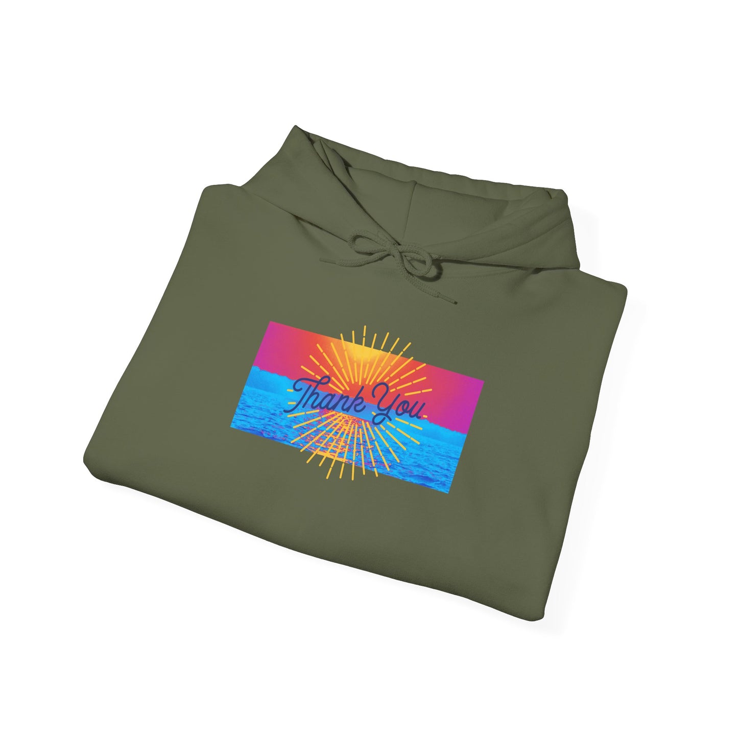 Hoodie - Sunshine Rainbow "Good Vibes" Graphic Pullover