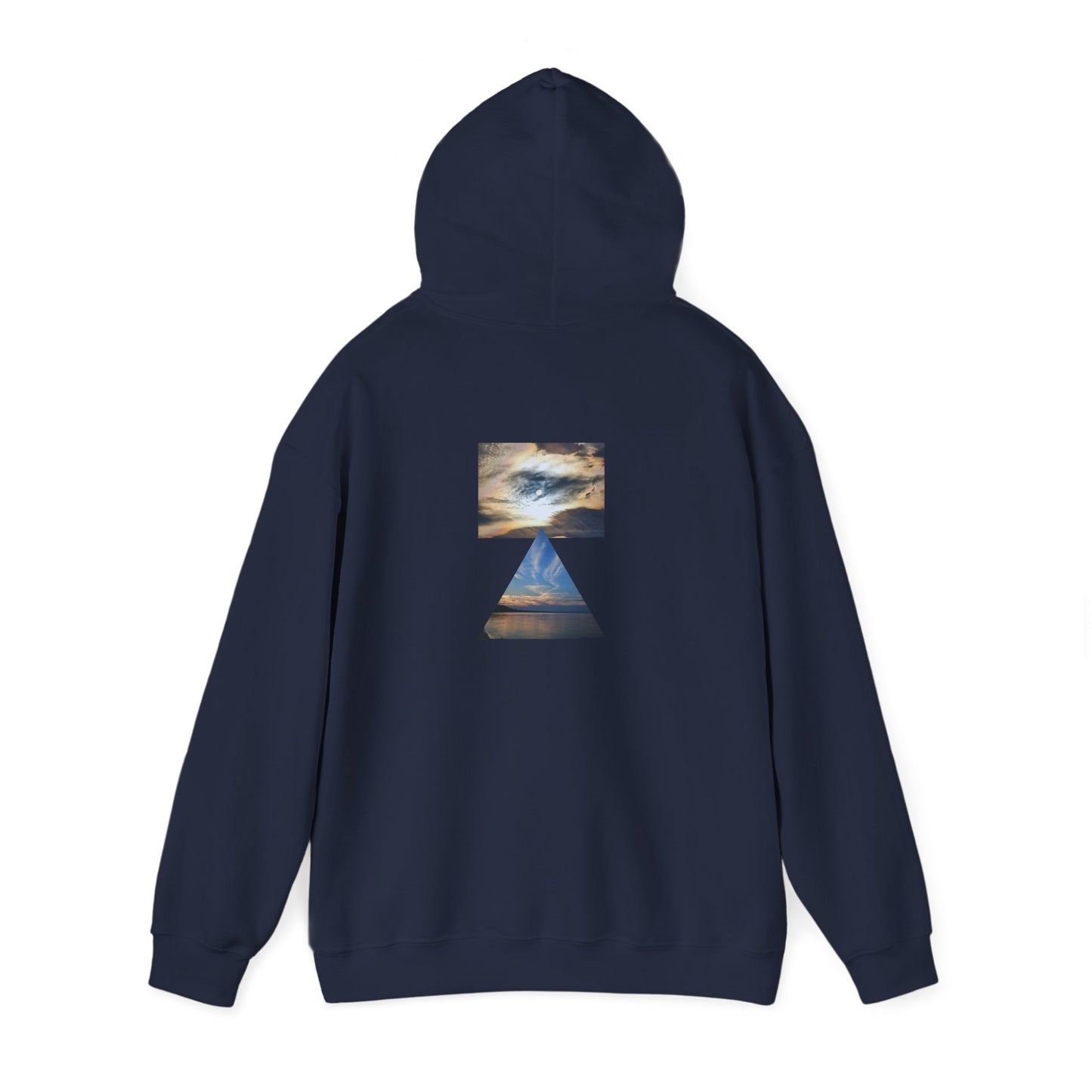 Sky Mugz Sunset Hoodie — Minimal Geometric Beach Photography Pullover