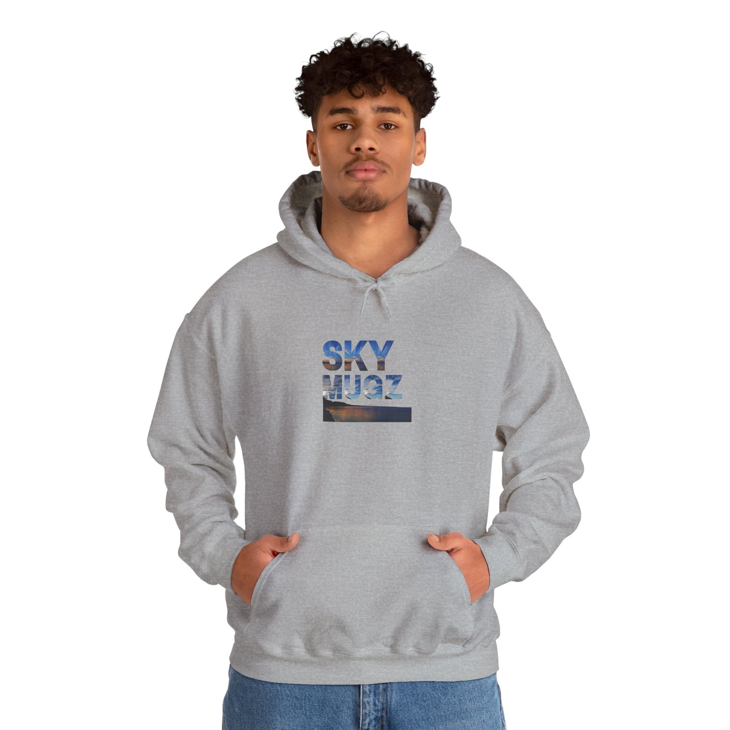 Sunset Horizon Block Letter Graphic Hoodie