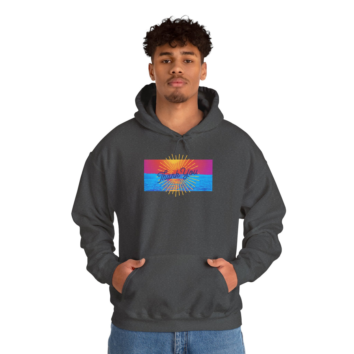 Warm Sunrise Rainbow Graphic Hoodie
