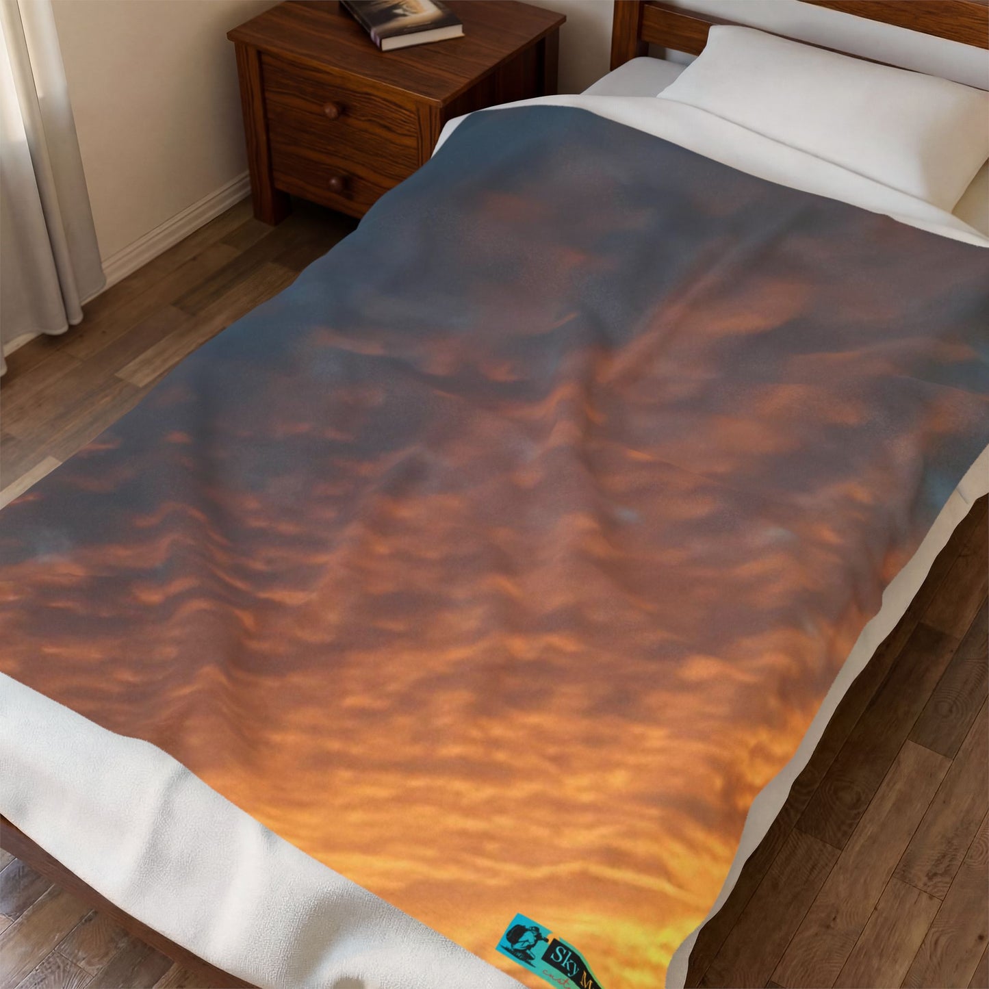 Autumn Sky, Velveteen Plush Blanket